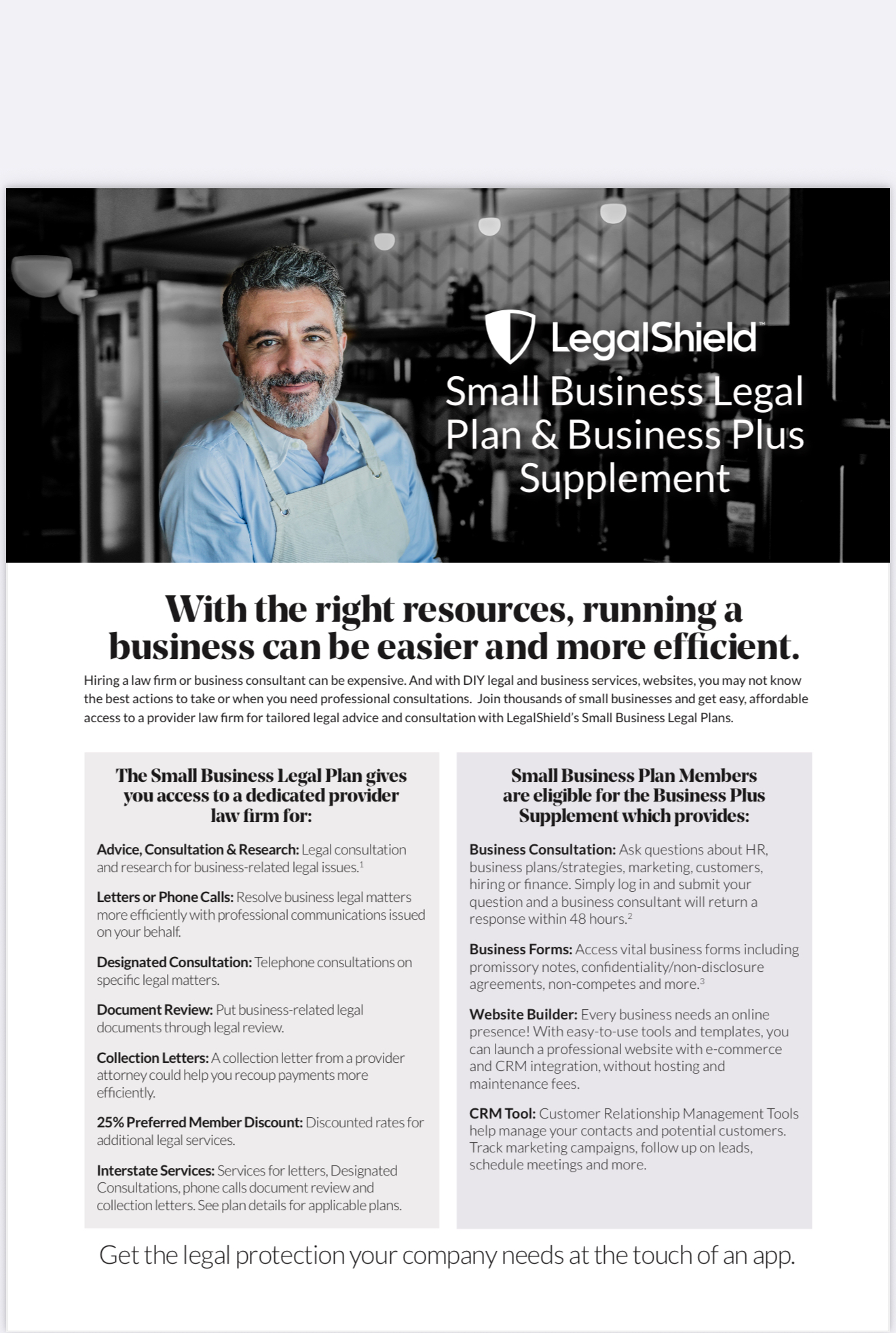 Personal and Business ID & LegalShield plans