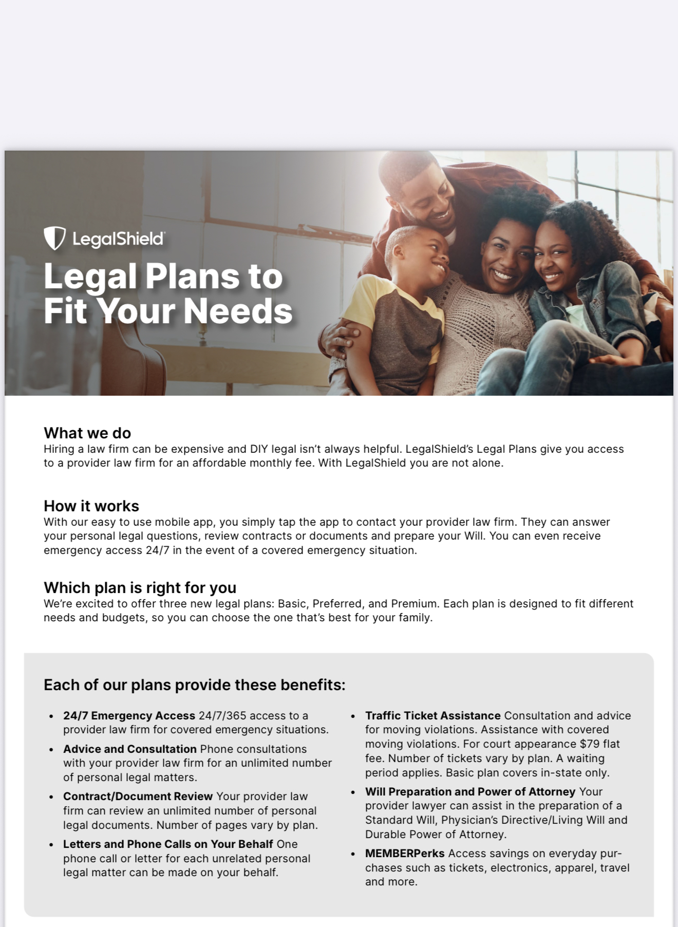 Personal and Business ID & LegalShield plans
