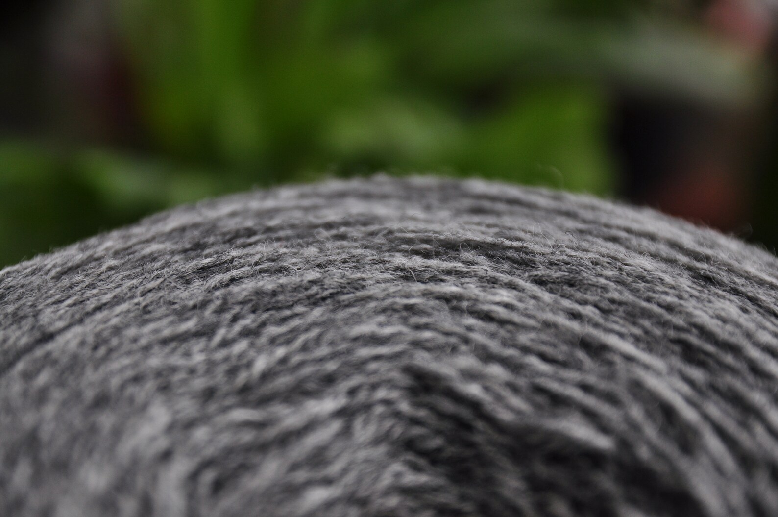 Undyed medium grey wool yarn