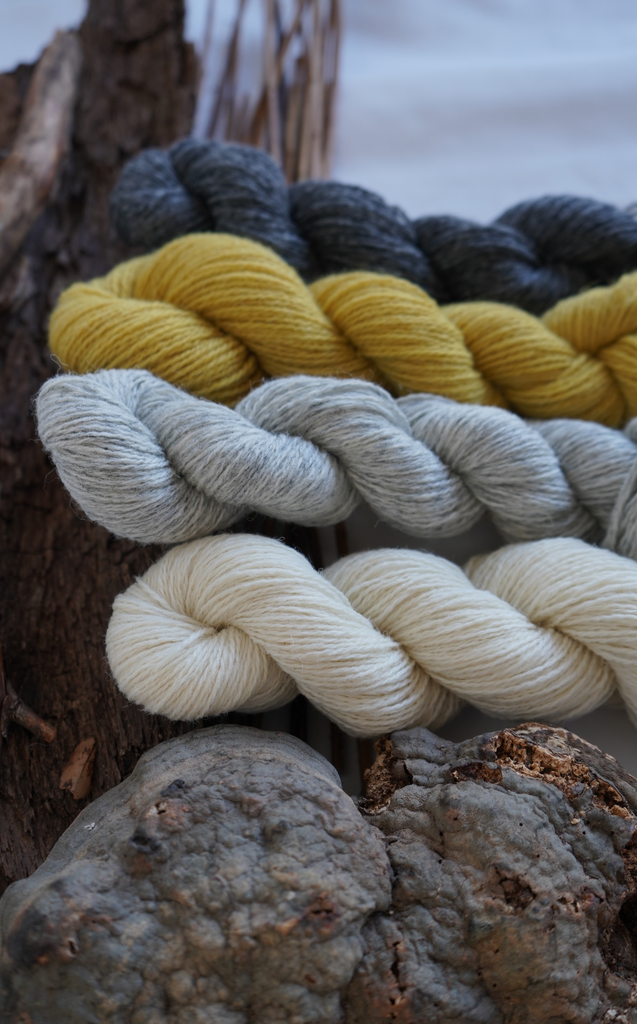 Natural wool yarn pack "Chamomile Field", 200 g