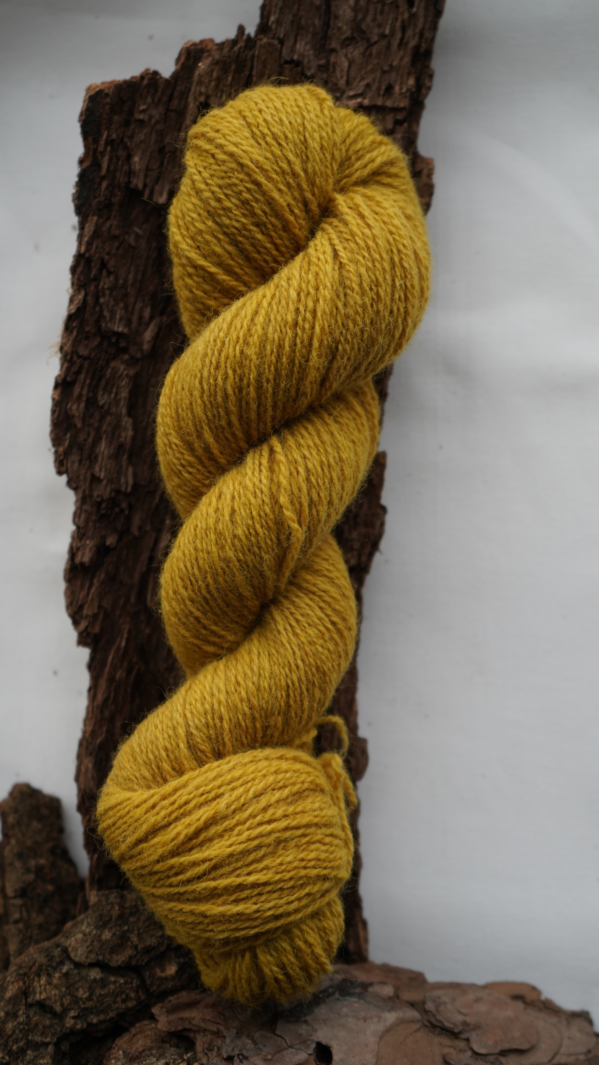 Plant dyed wool yarn "Dark yellow", 50 g 