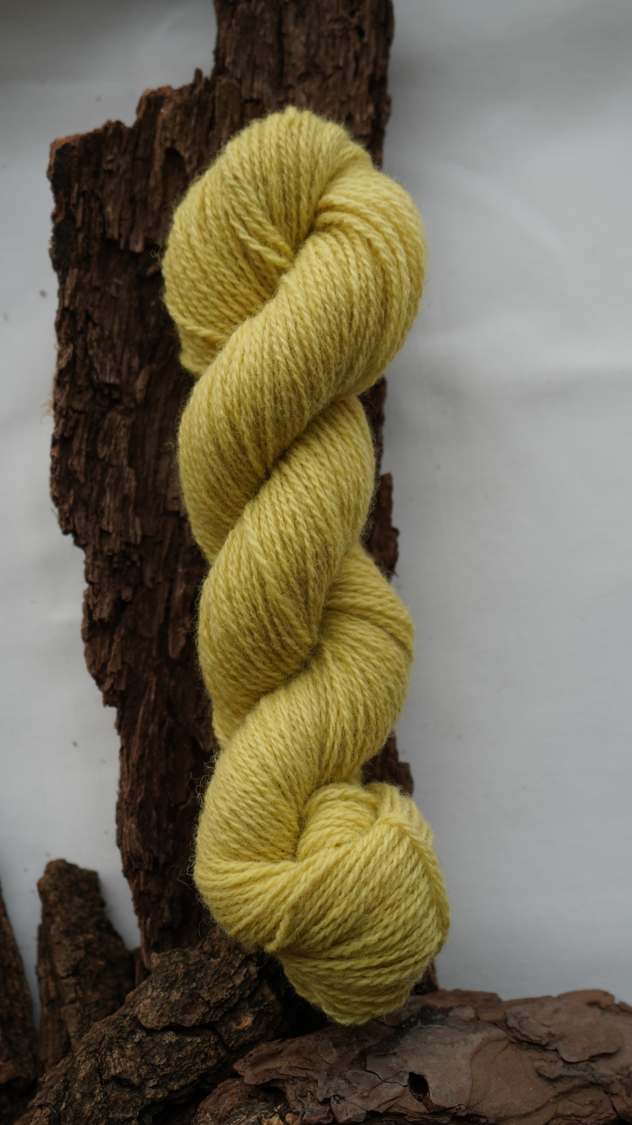 Plant dyed wool yarn "Lemon verbena", 50 g 