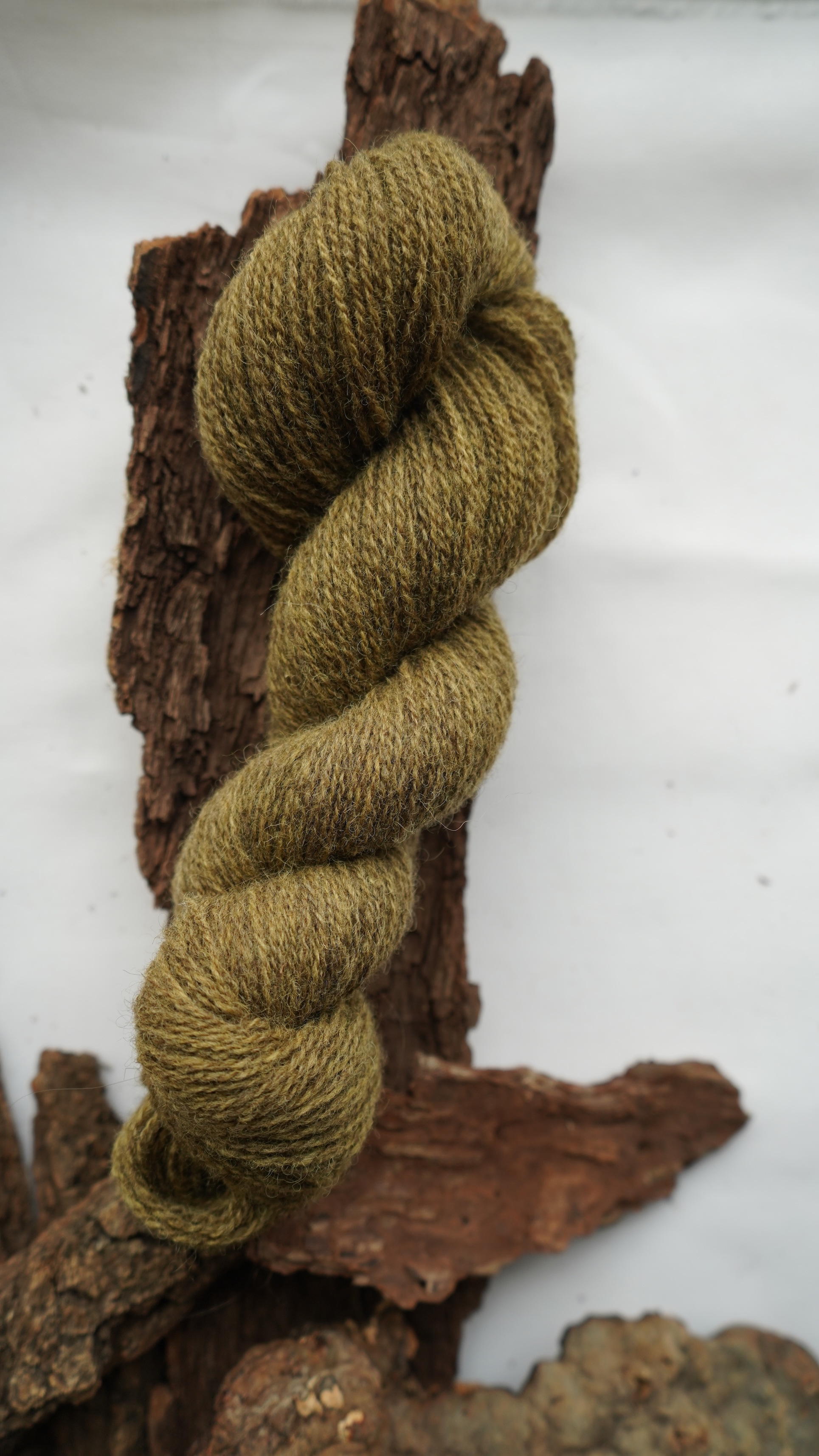 Naturally dyed wool yarn "Moss", 50 g 