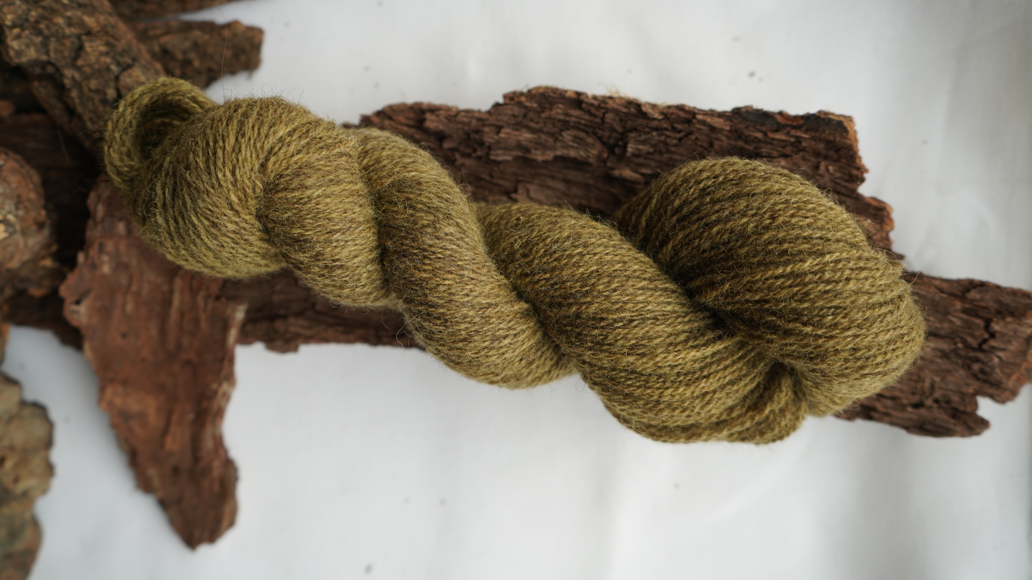 Naturally dyed wool yarn "Moss", 50 g 