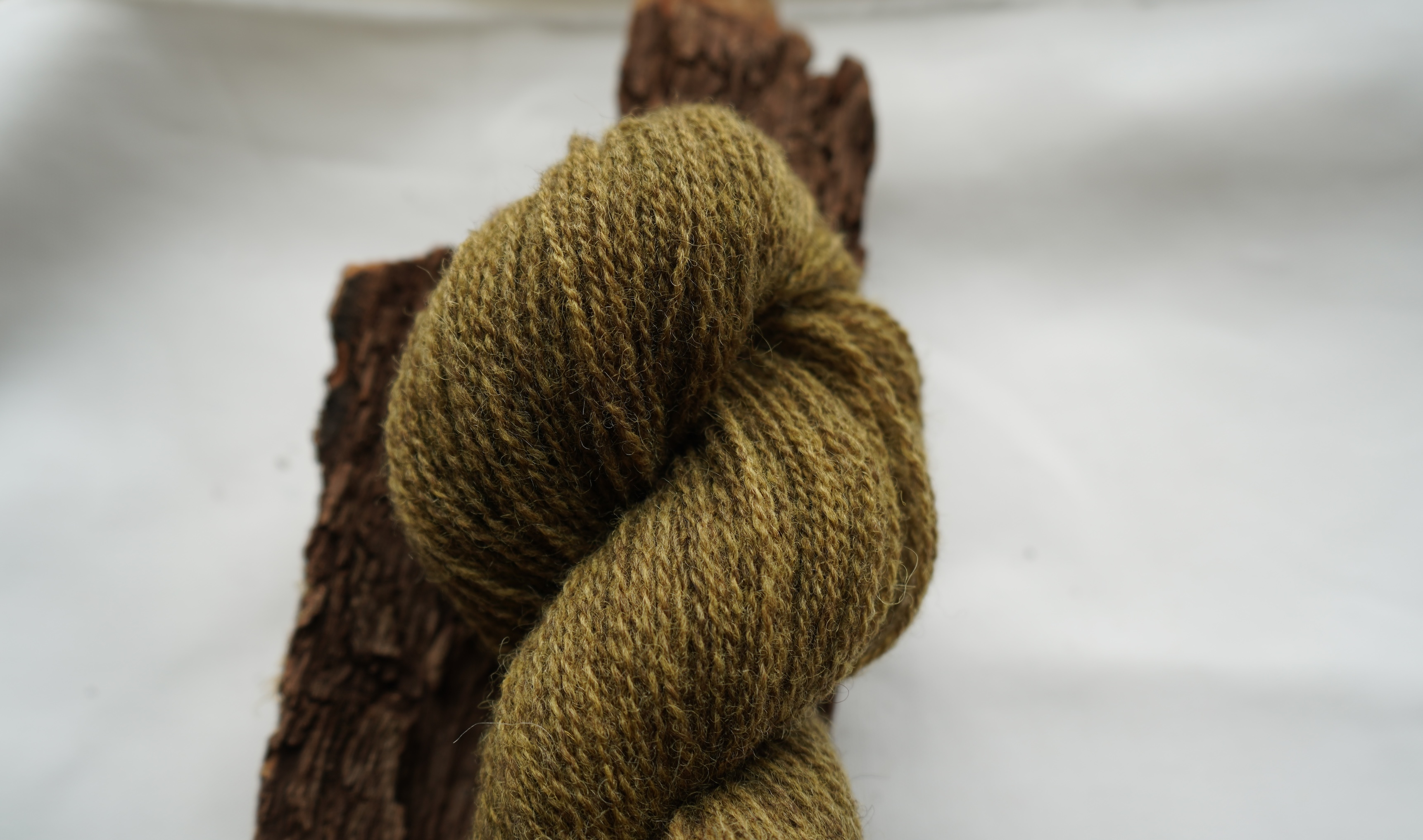 Naturally dyed wool yarn "Moss", 50 g 
