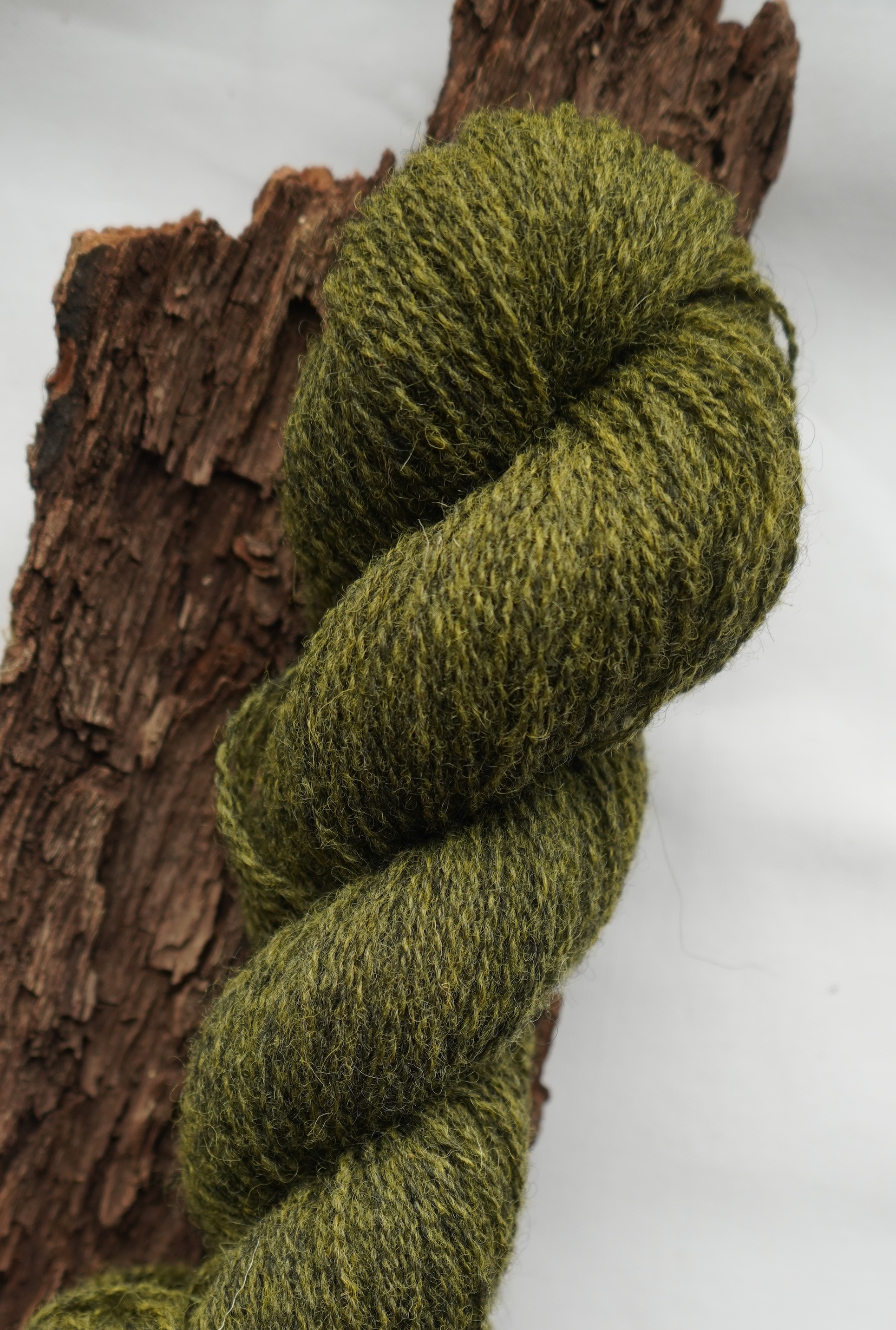 Naturally dyed wool yarn "Sunrise forest", 50 g 