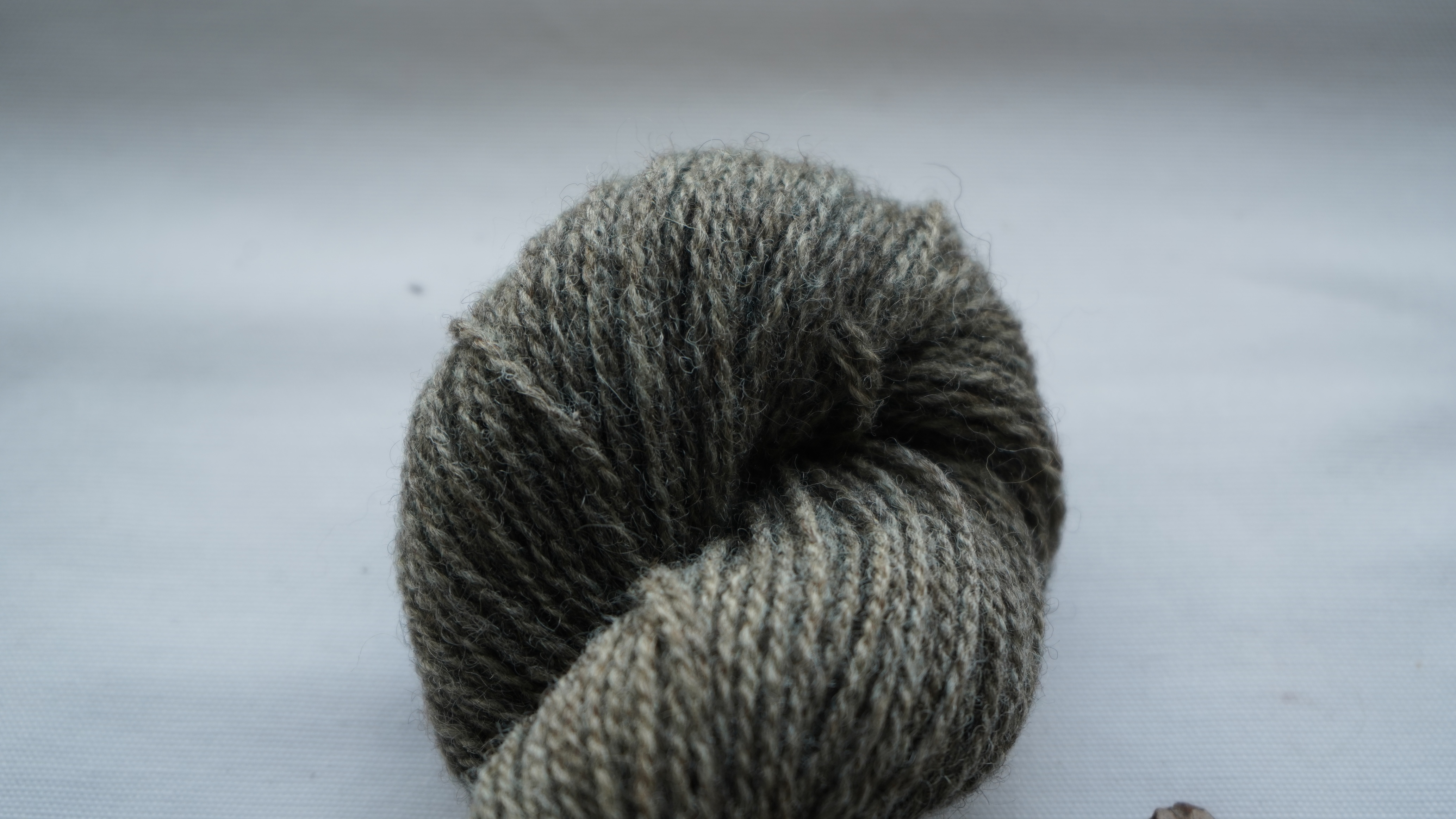 Plant dyed wool yarn "Dusty olive grey", 50 g 