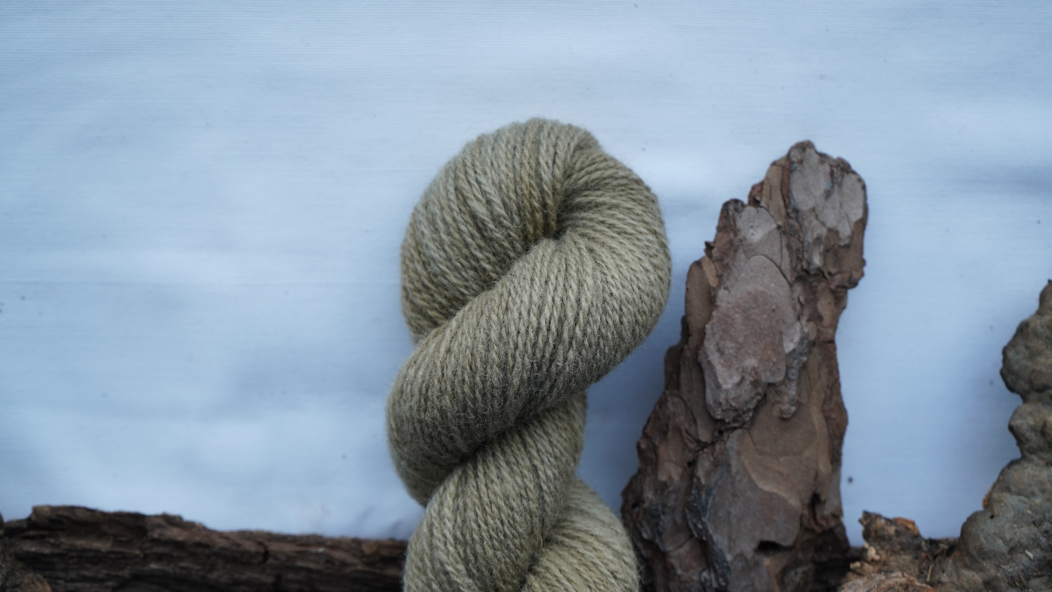 Plant dyed wool yarn "Slate green", 50 g 