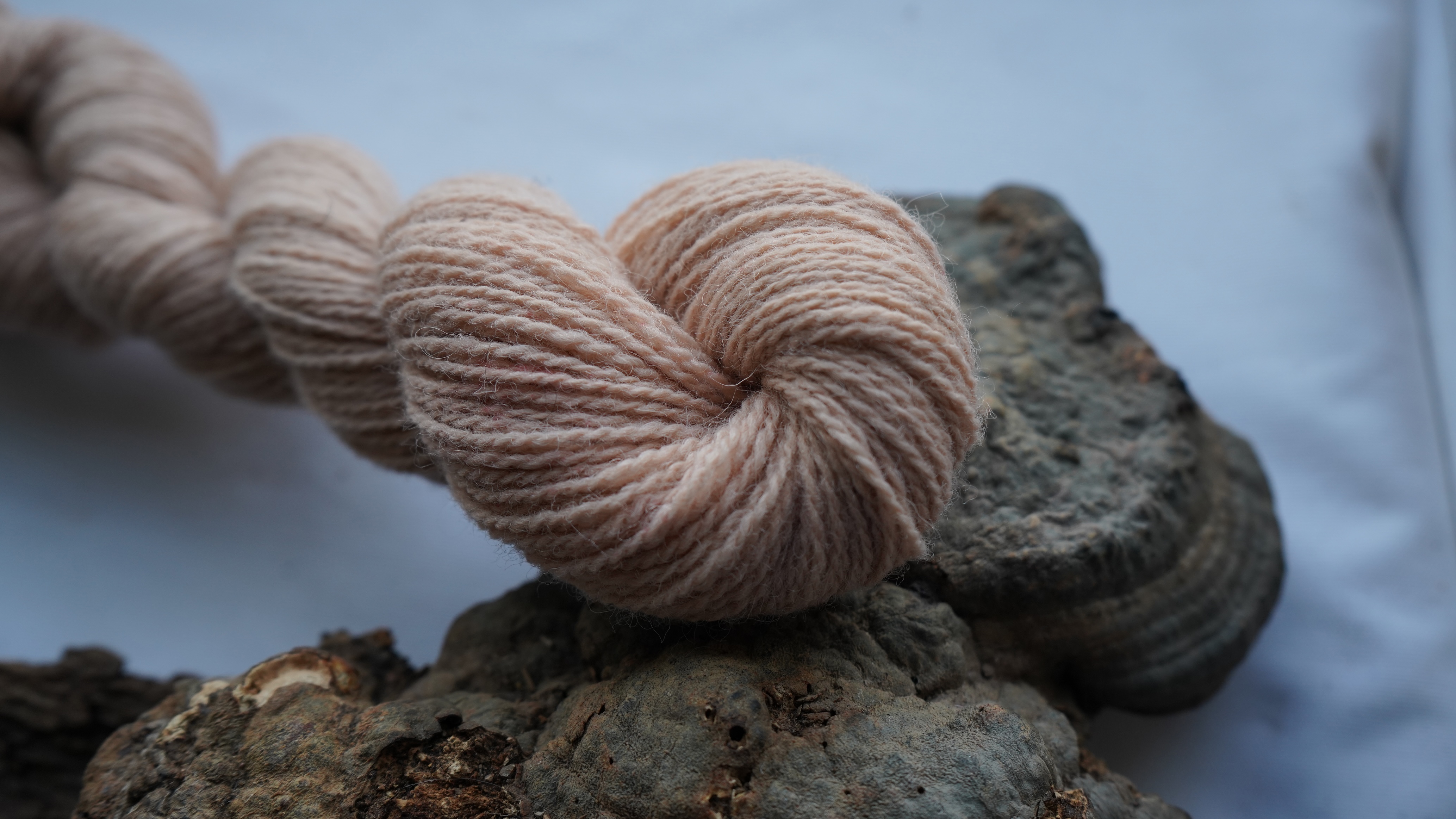 Plant dyed wool yarn "Peach dust", 50 g 