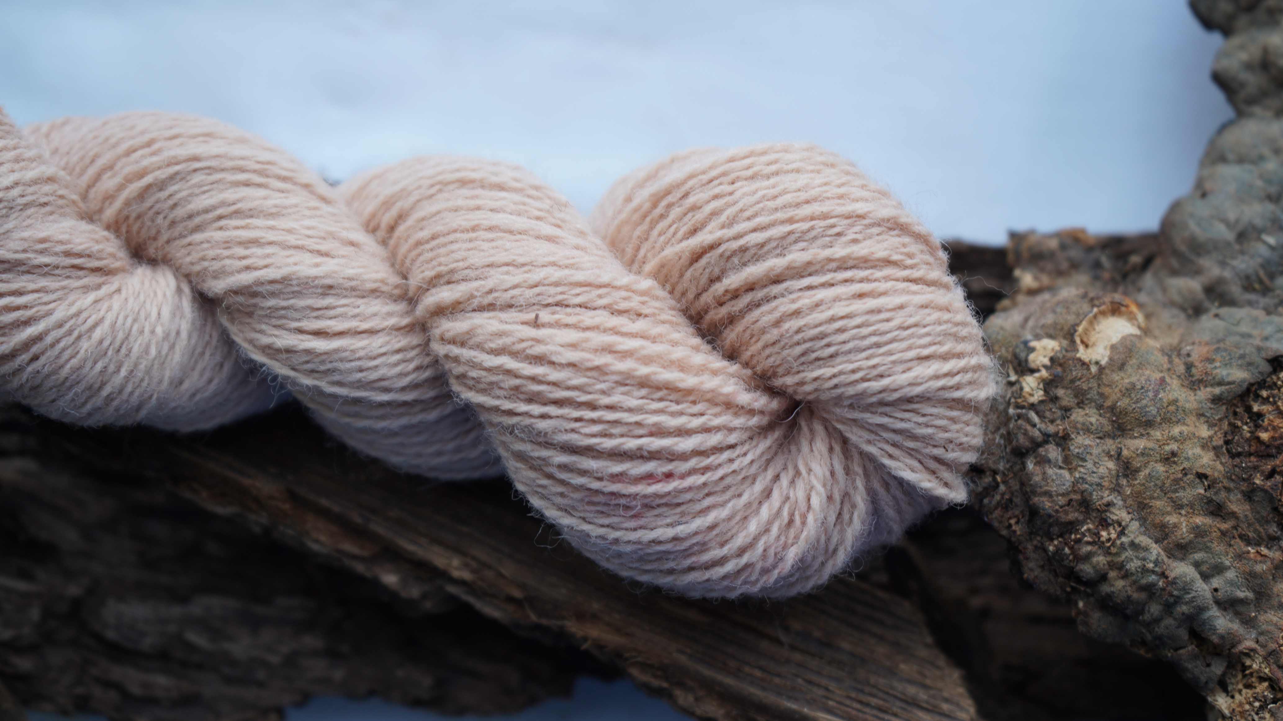 Plant dyed wool yarn "Peach dust", 50 g 