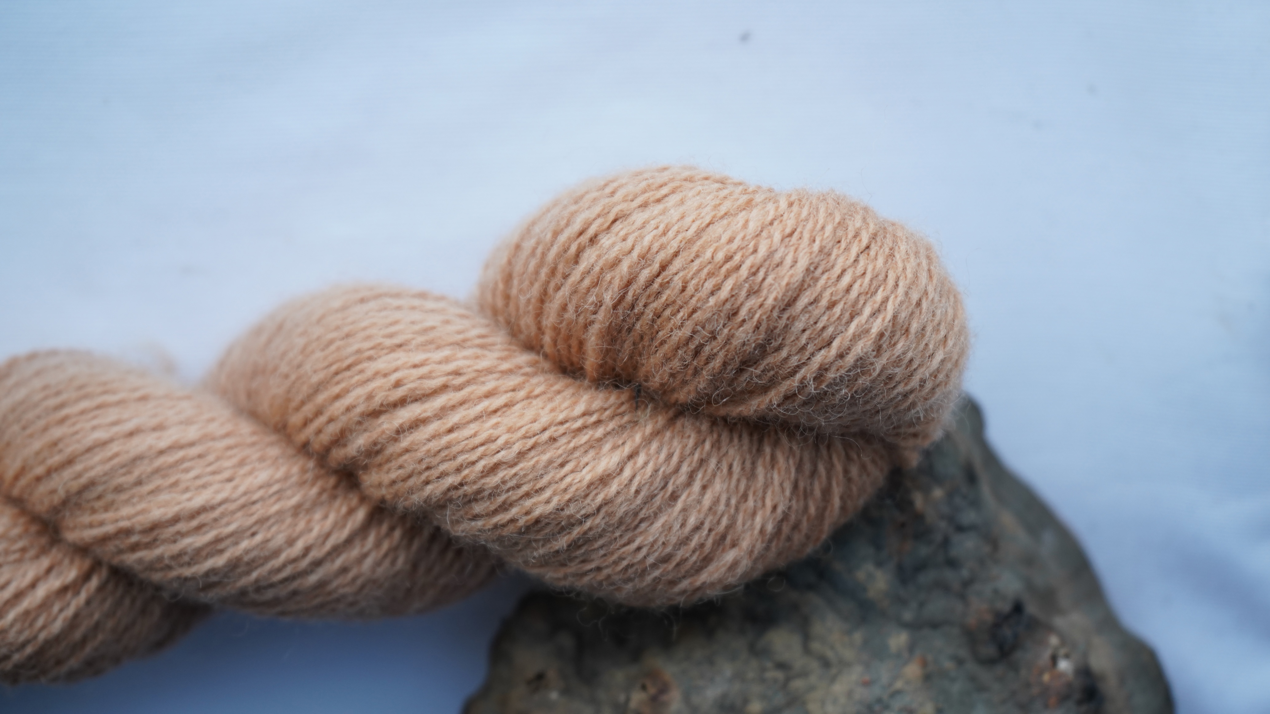 Plant dyed wool yarn "Apricot nectar", 50 g 