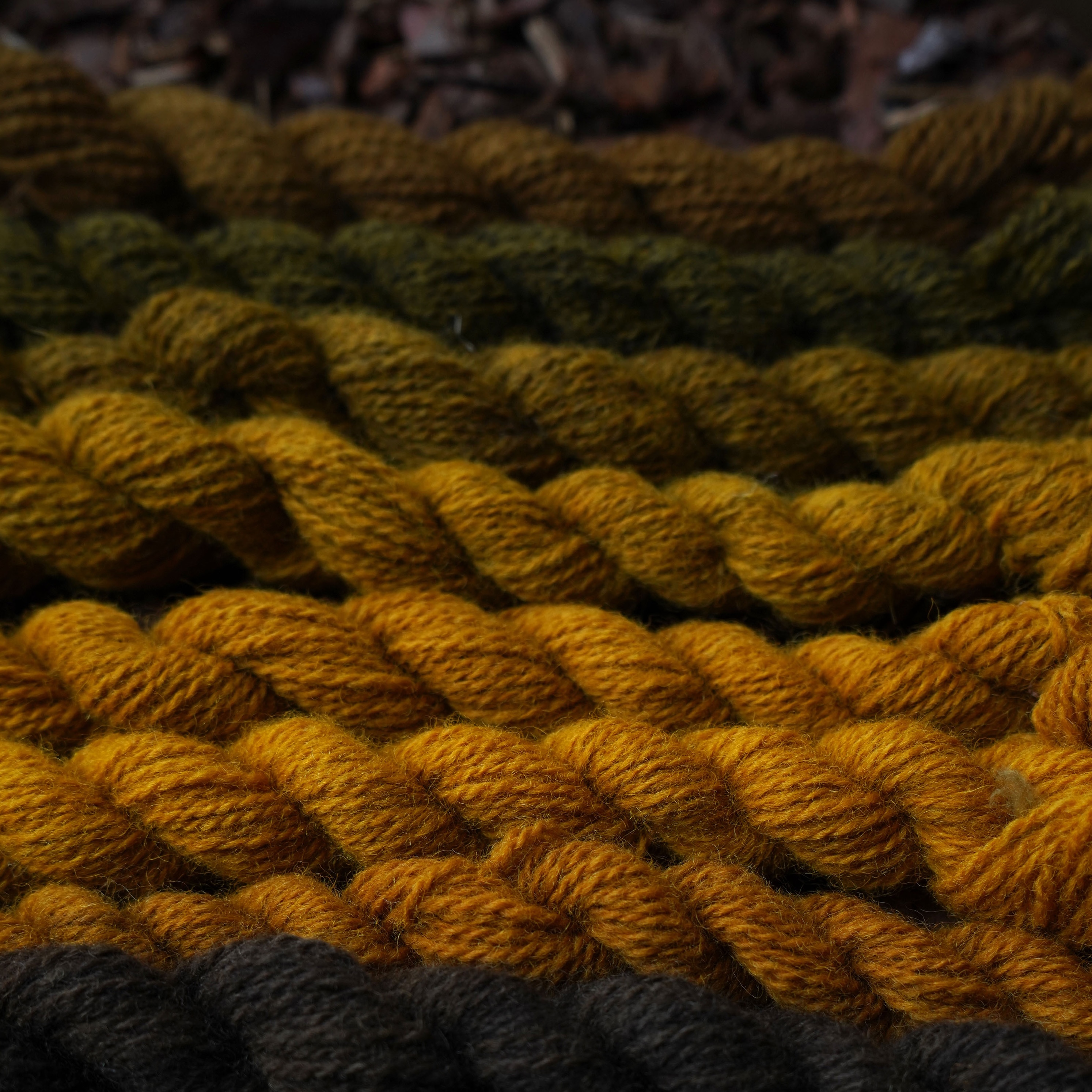 Plant dyed yarn mystery box, 10 x 10 g