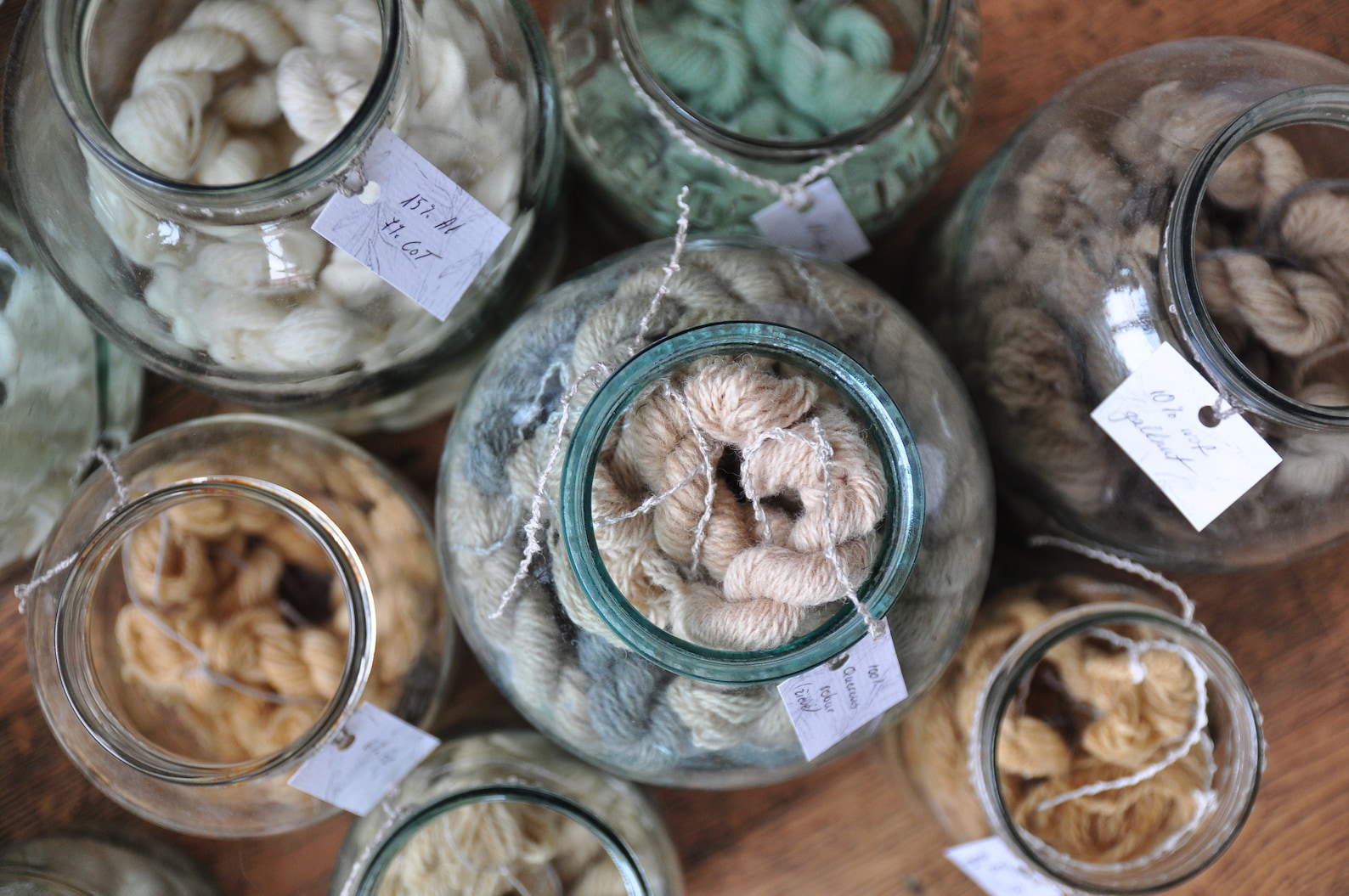 Mordanted wool yarn, 100 g