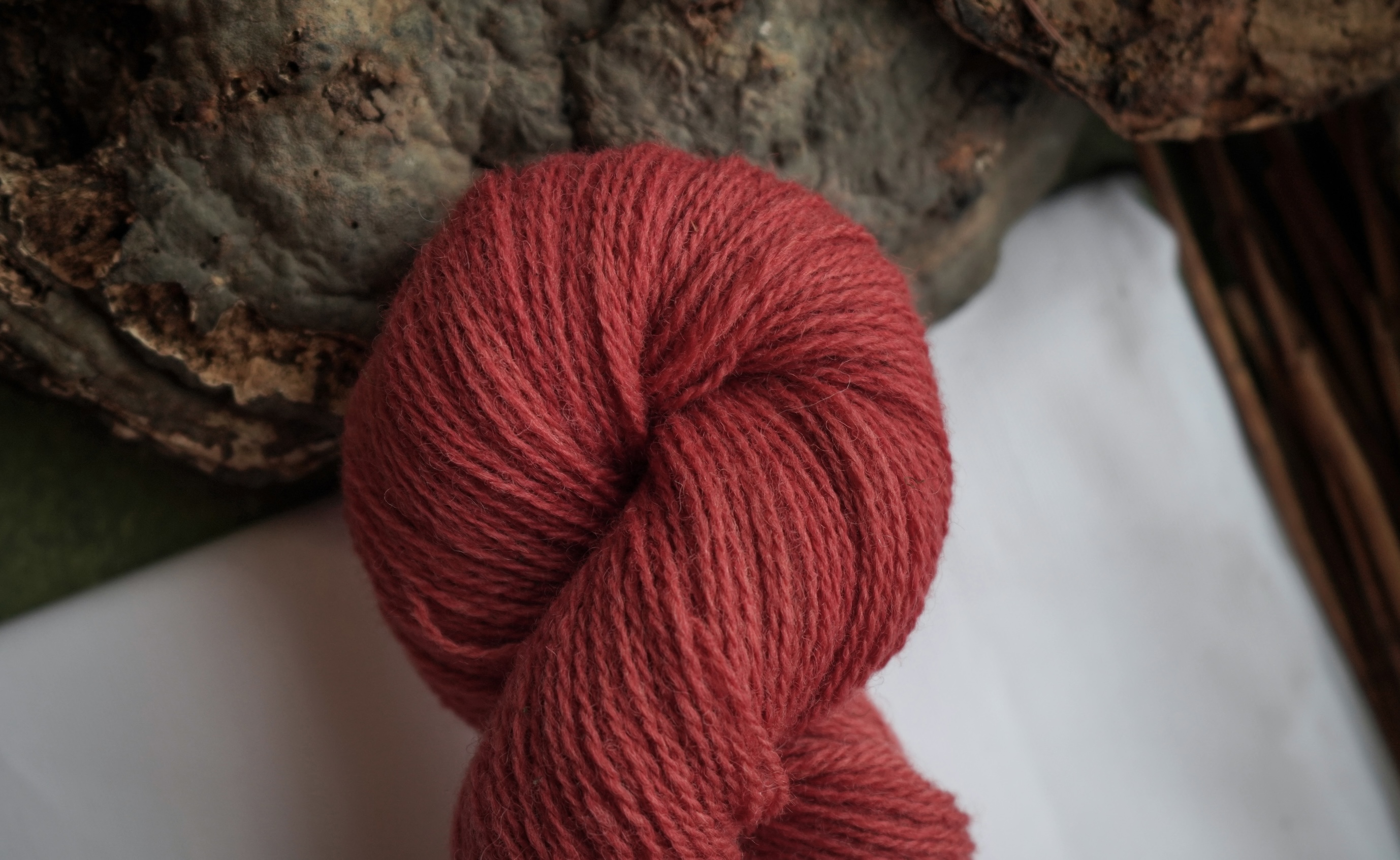 Botanically dyed wool yarn "Bittersweet", 50 g