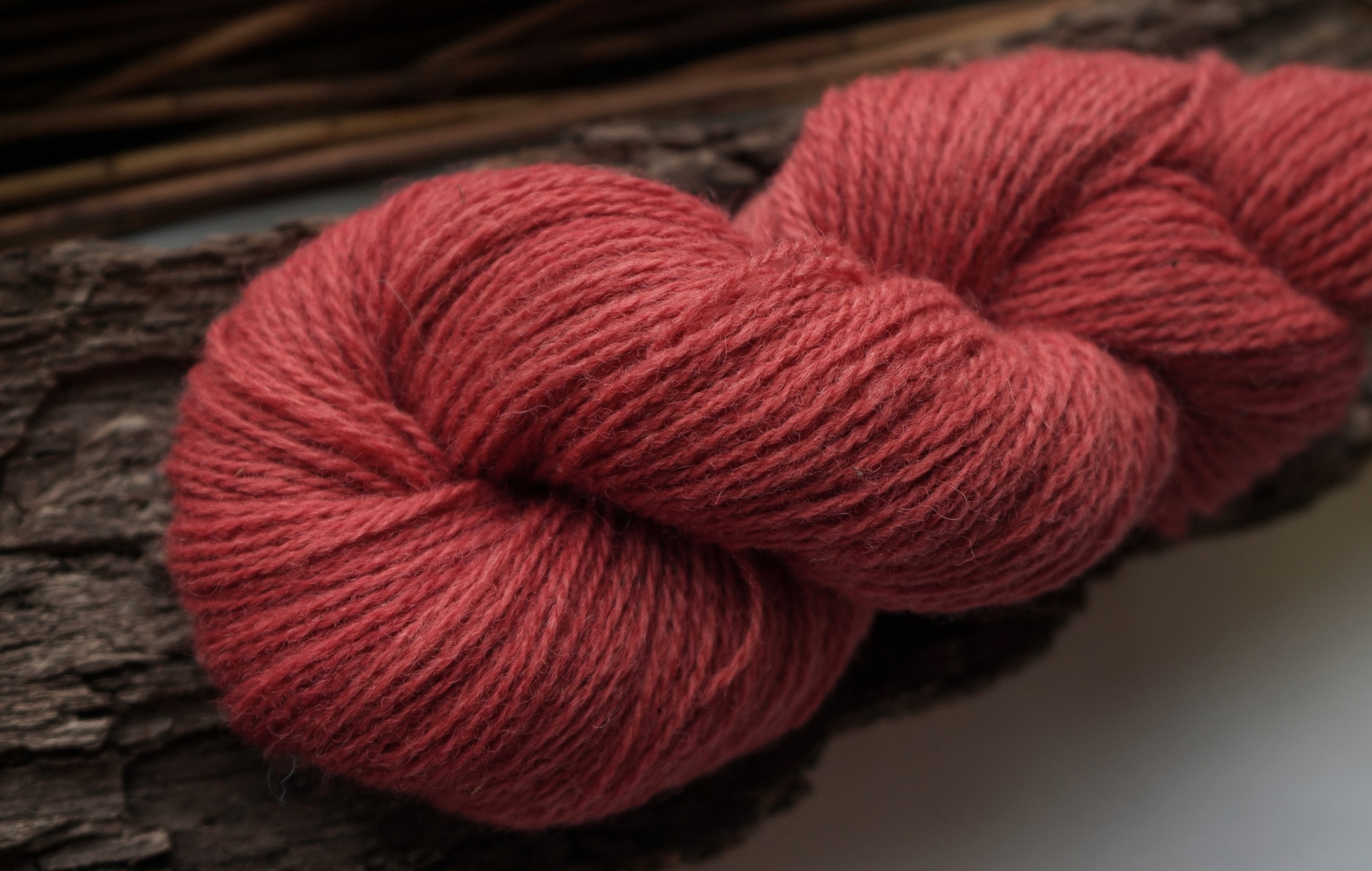 Botanically dyed wool yarn "Bittersweet", 50 g