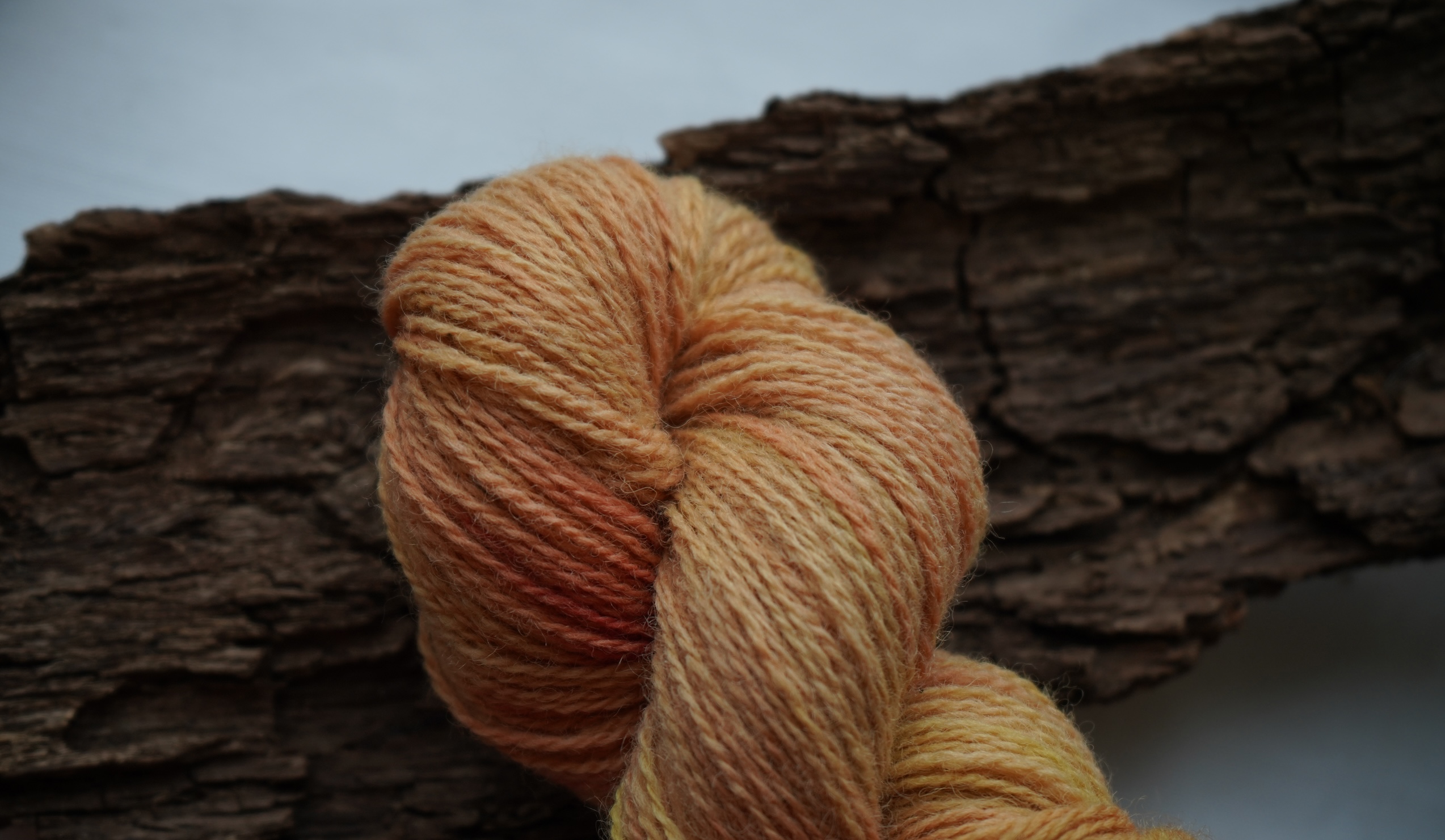 Plant dyed multicolor wool yarn, 50 g 