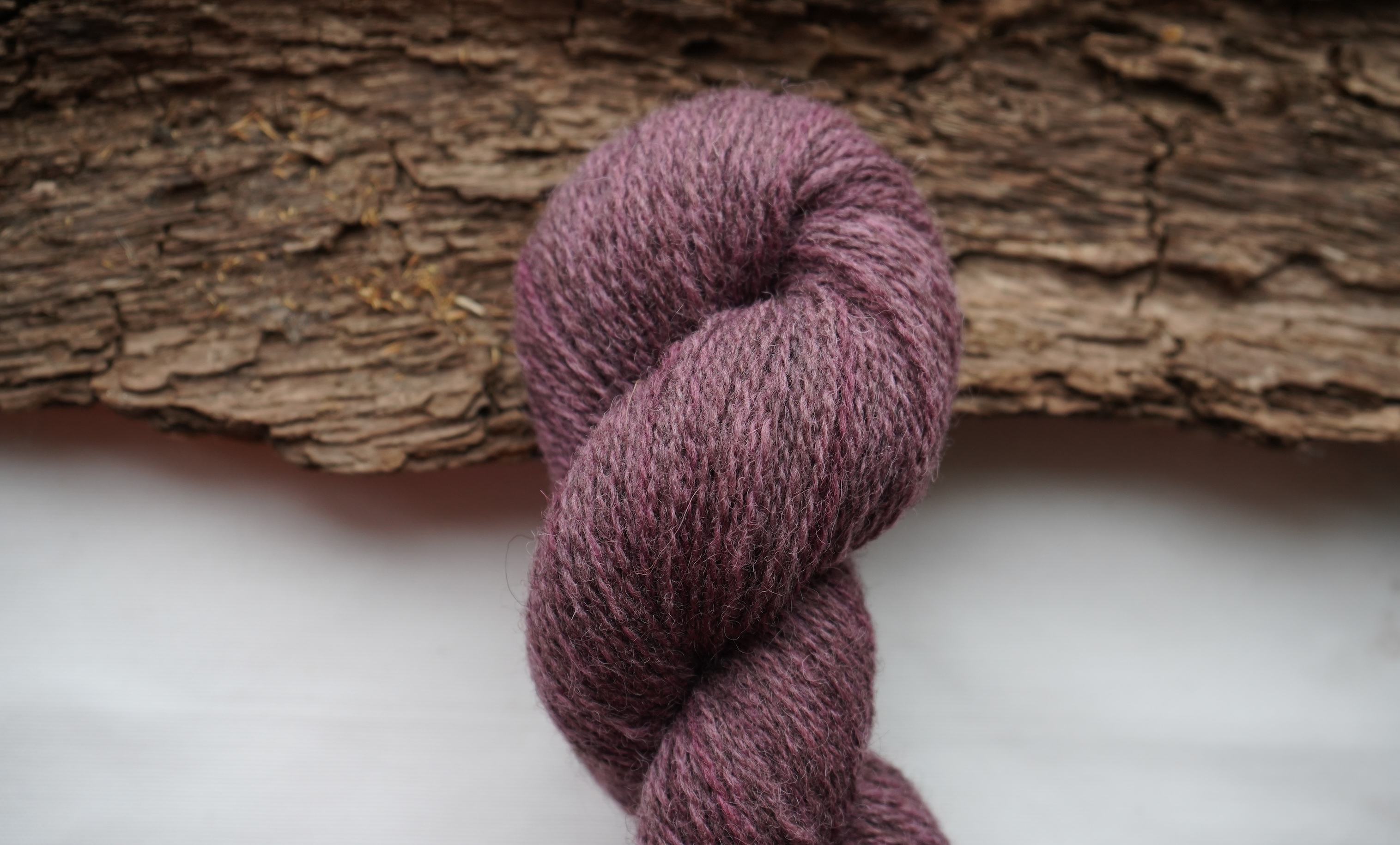 Plant dyed wool yarn "Italian plum", 50 g