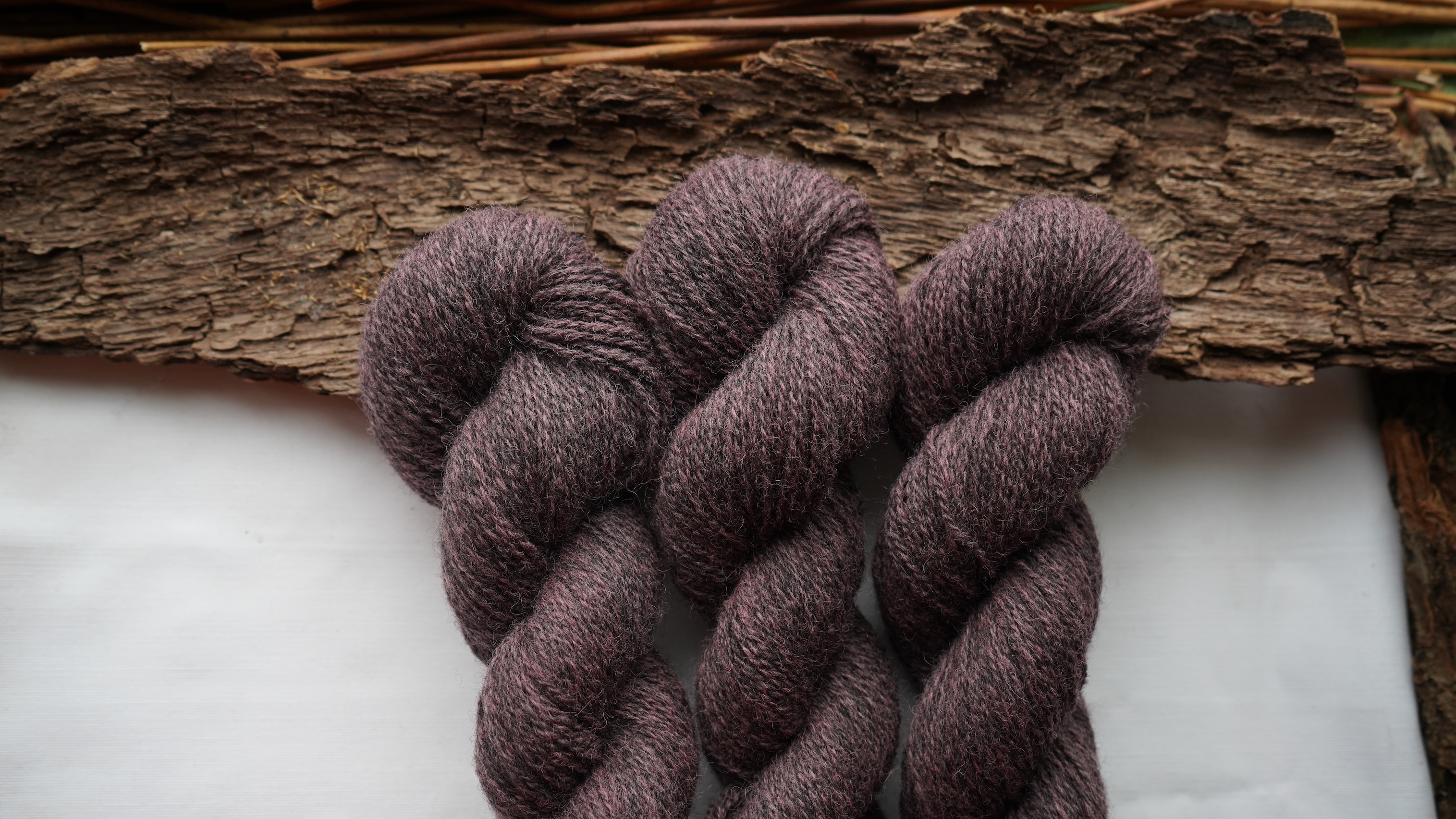 Plant dyed wool yarn "Nightshade", 50 g