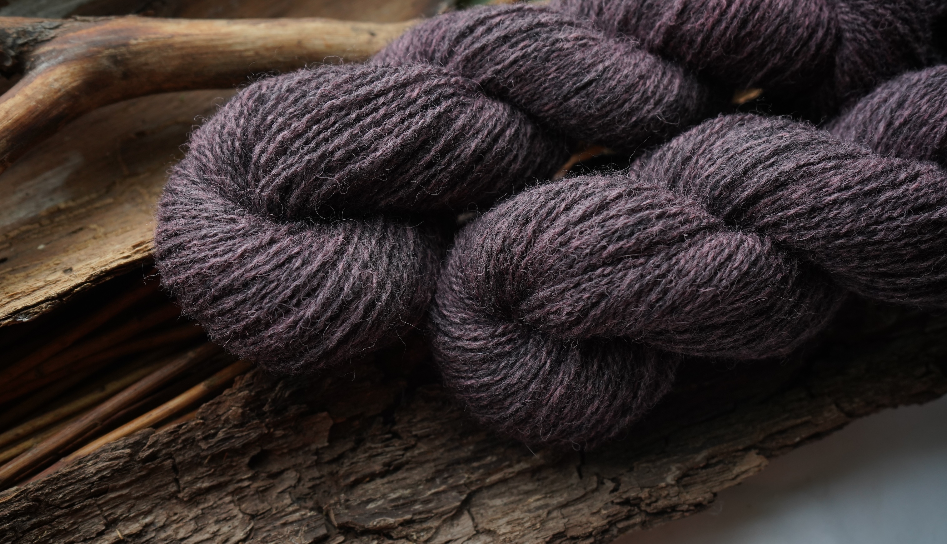 Plant dyed wool yarn "Nightshade", 50 g