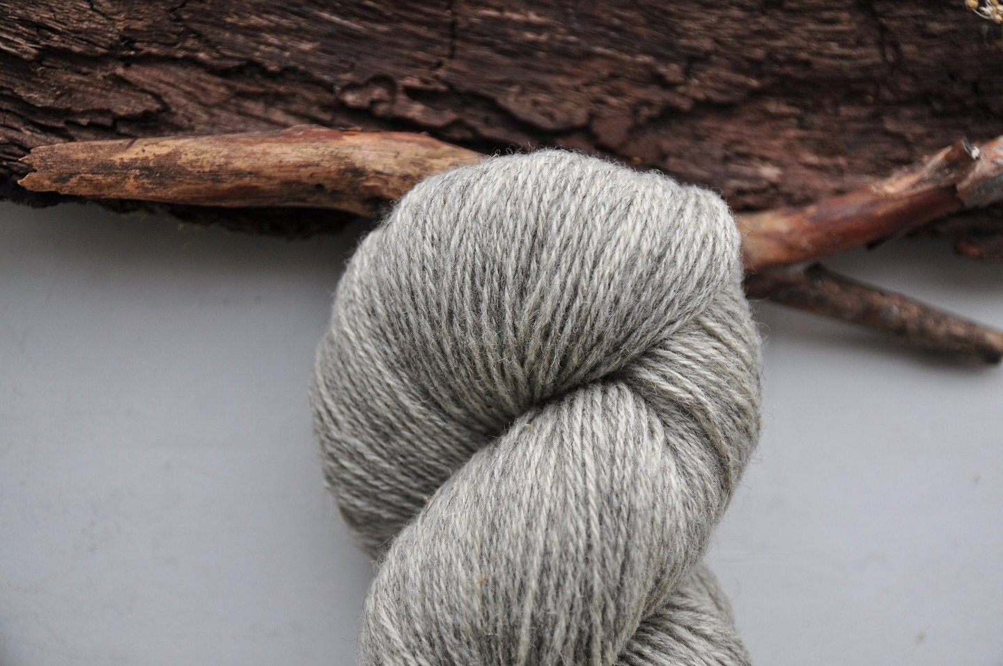 Custom order for Marja. Undyed white and light grey wool yarn