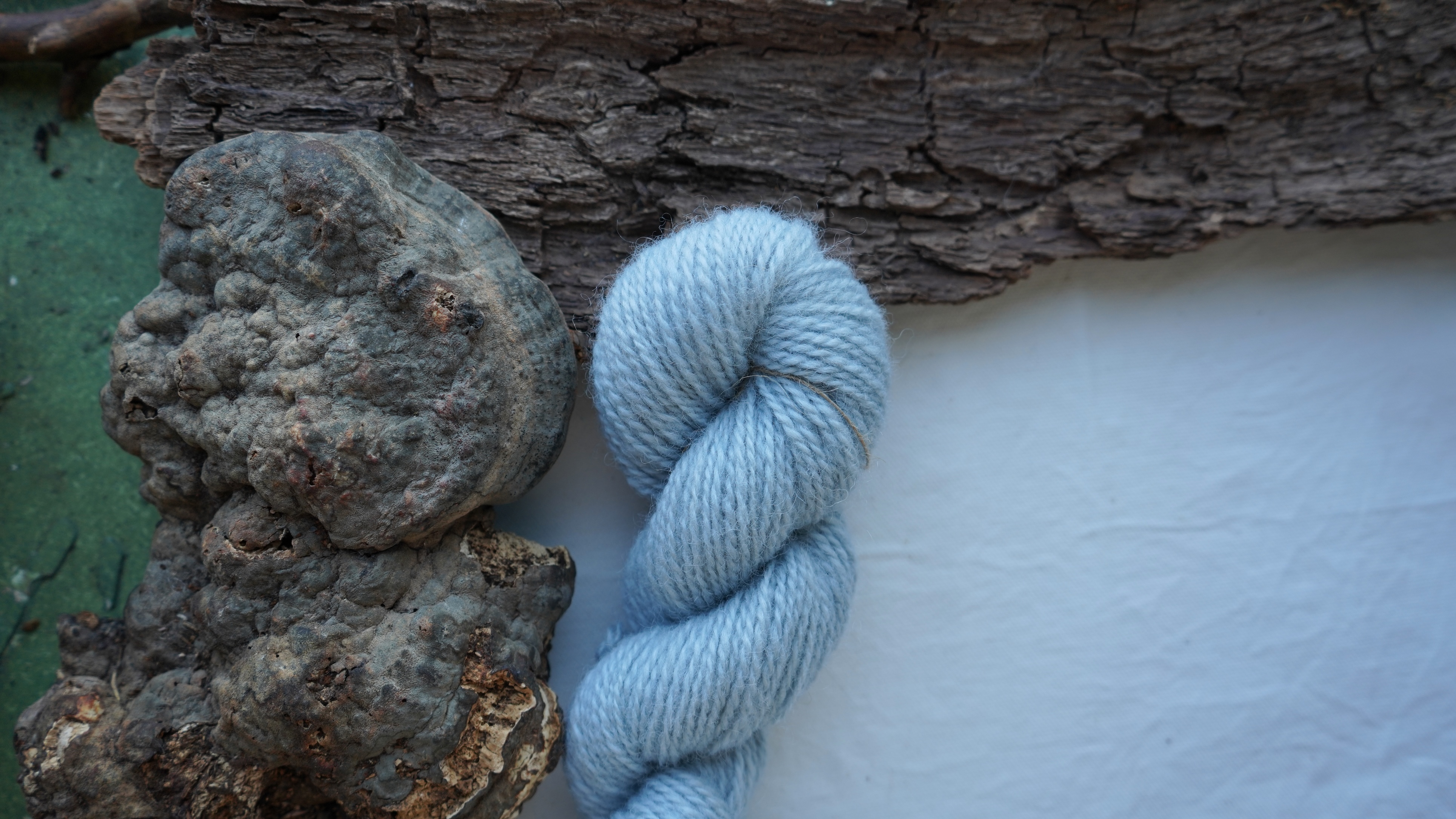 Woad dyed wool yarn "Frost". Worsted weight