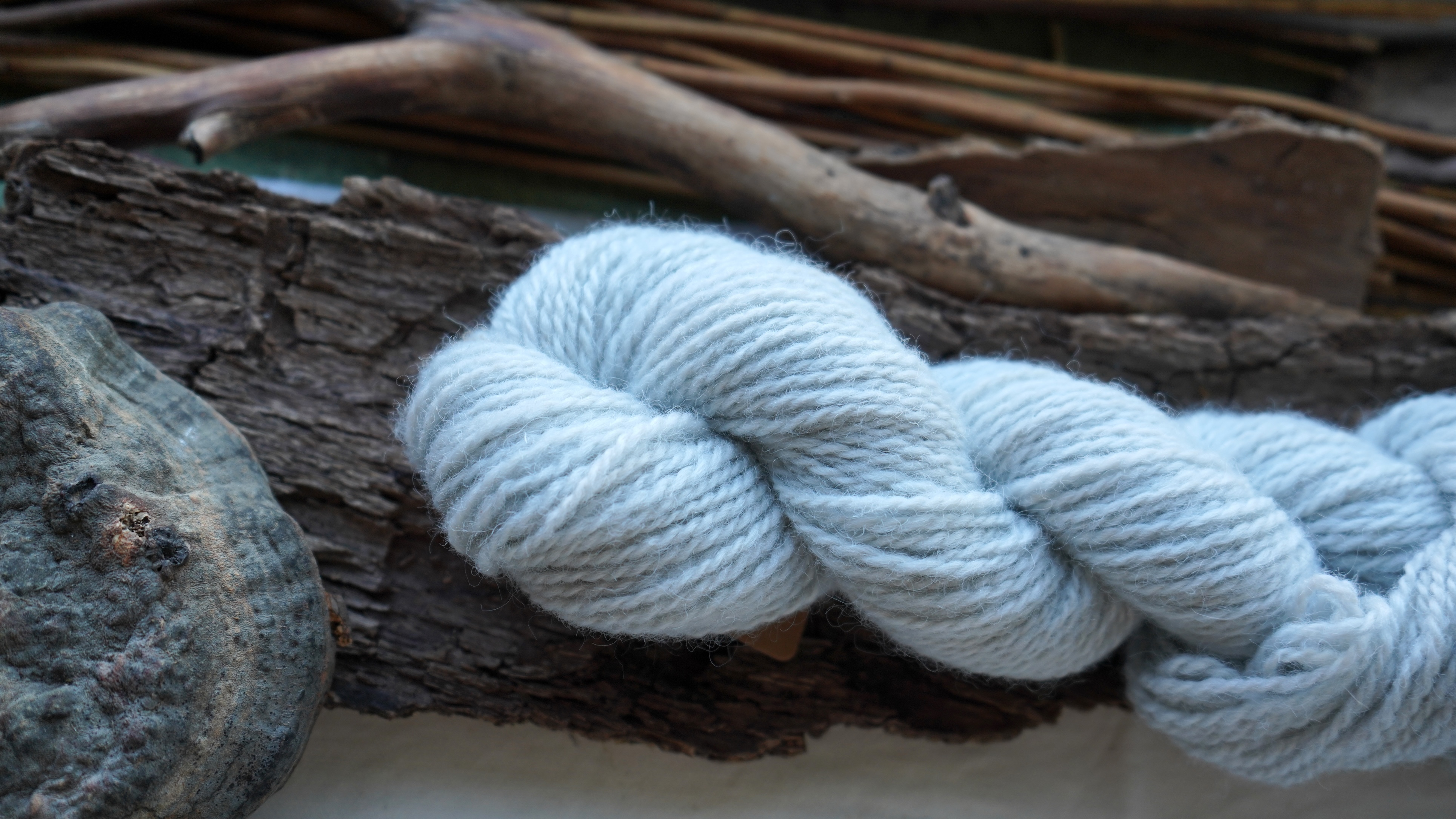 Woad dyed wool yarn "Moonlight". Worsted weight