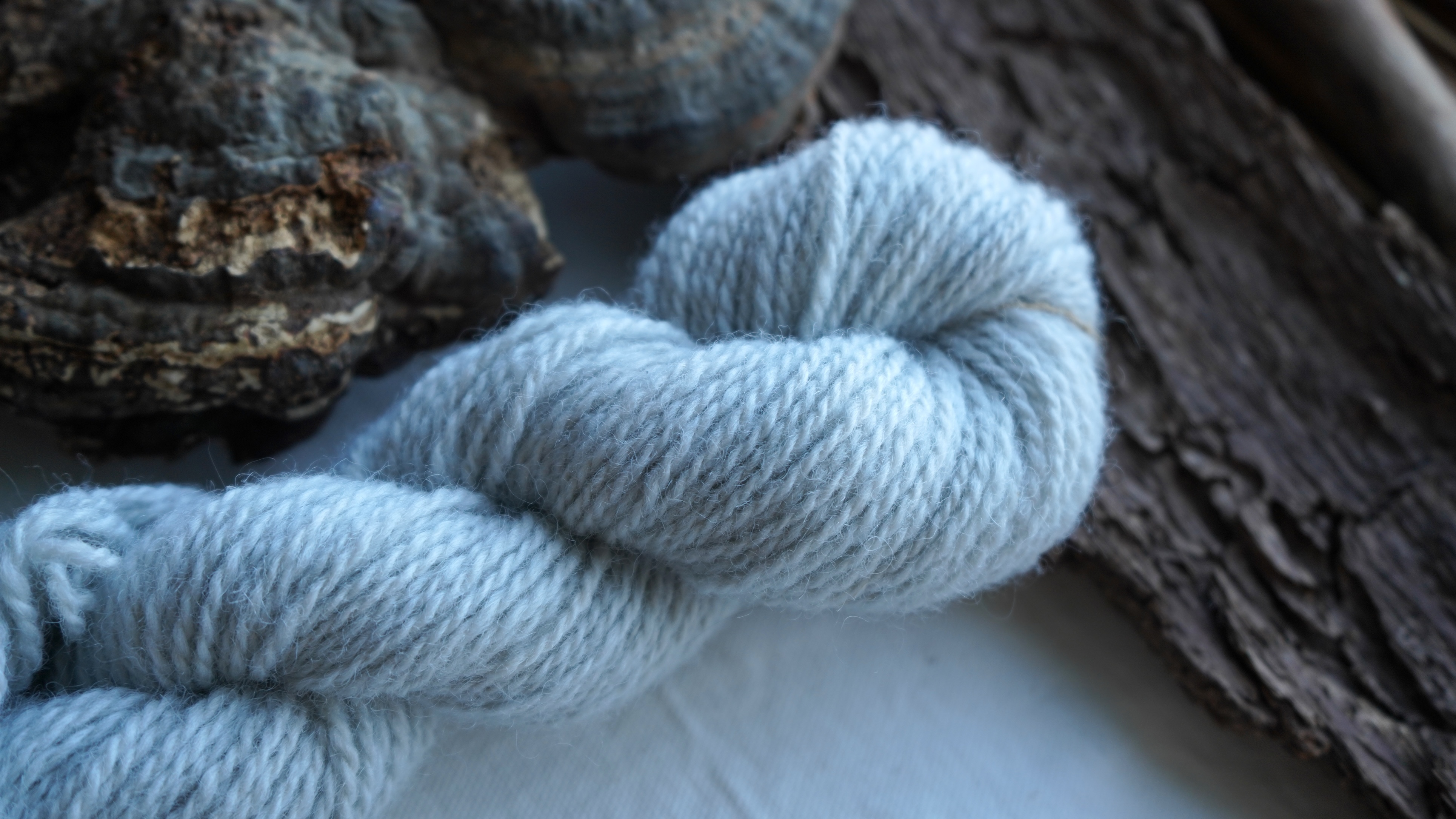 Woad dyed wool yarn "Moonlight". Worsted weight
