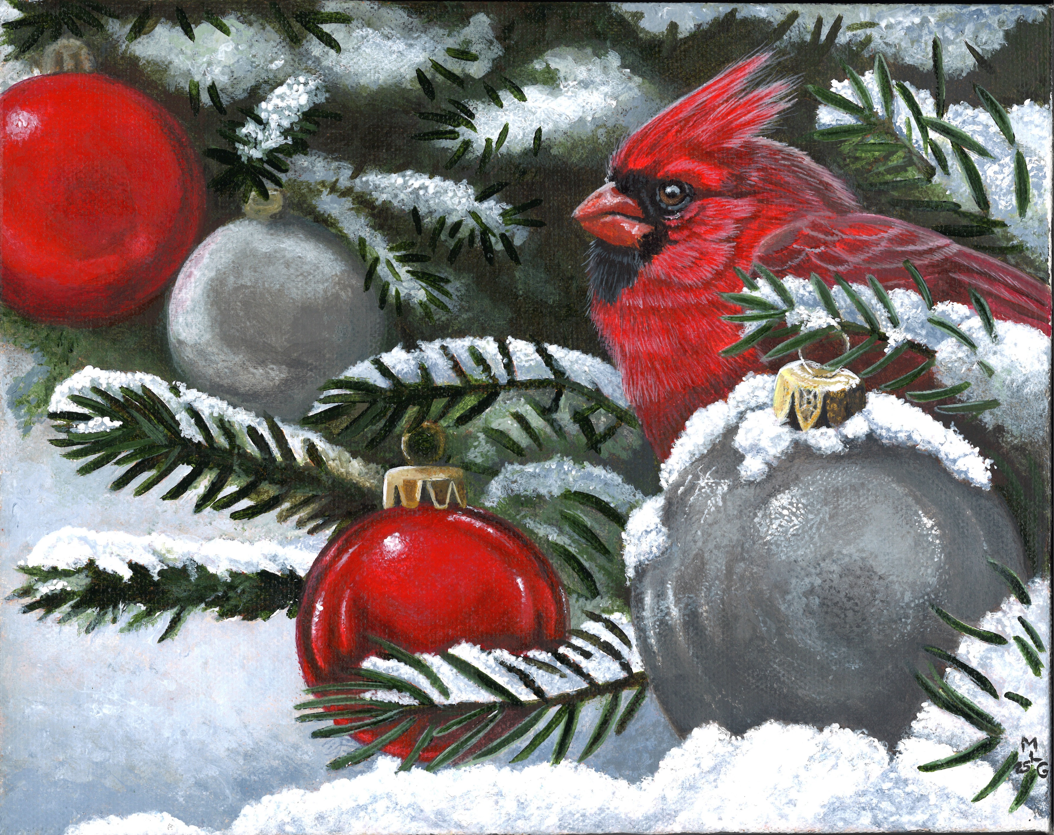 Christmas Cardinal - Giclee Prints available