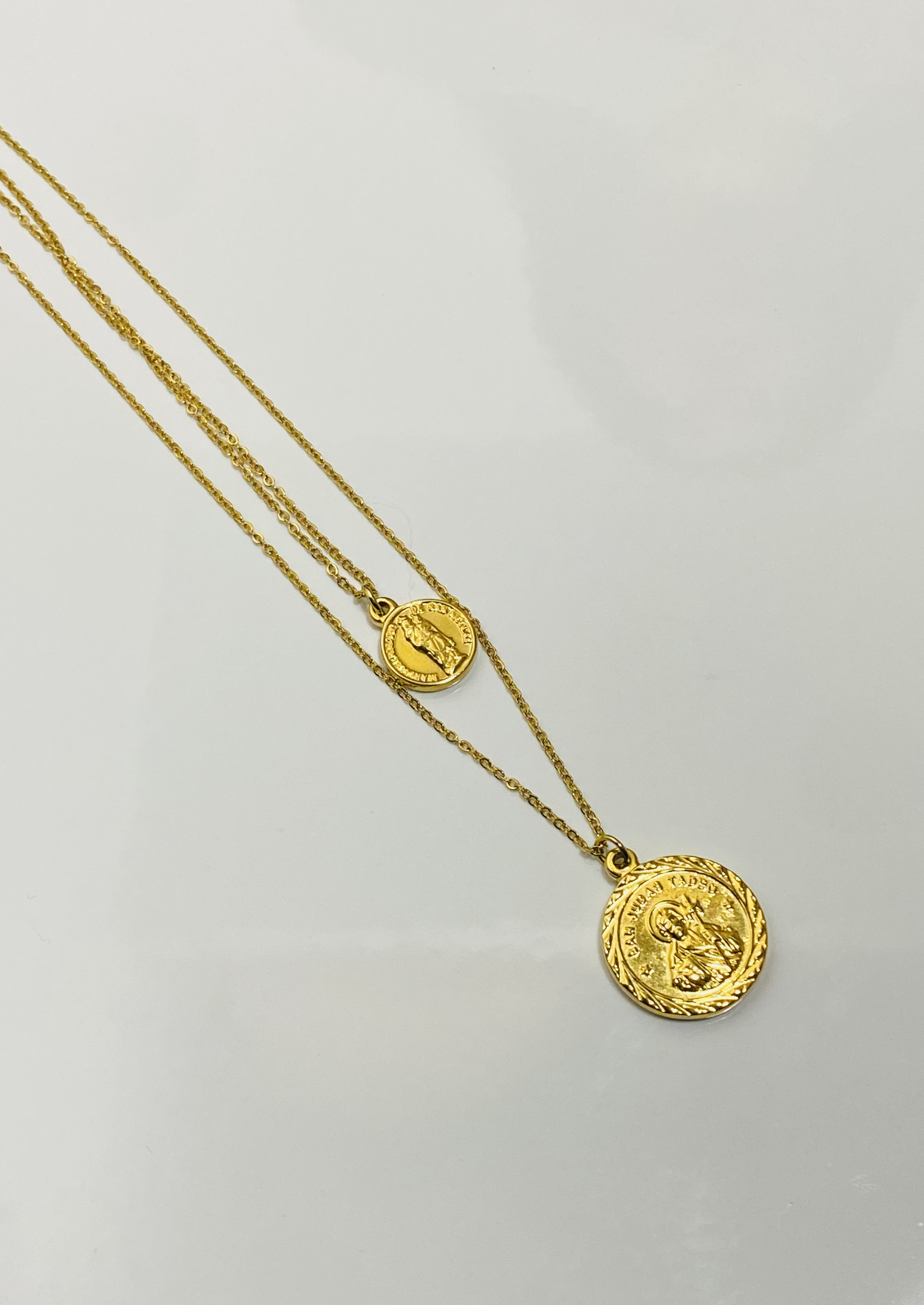 Double collier en acier inoxydable neuf 