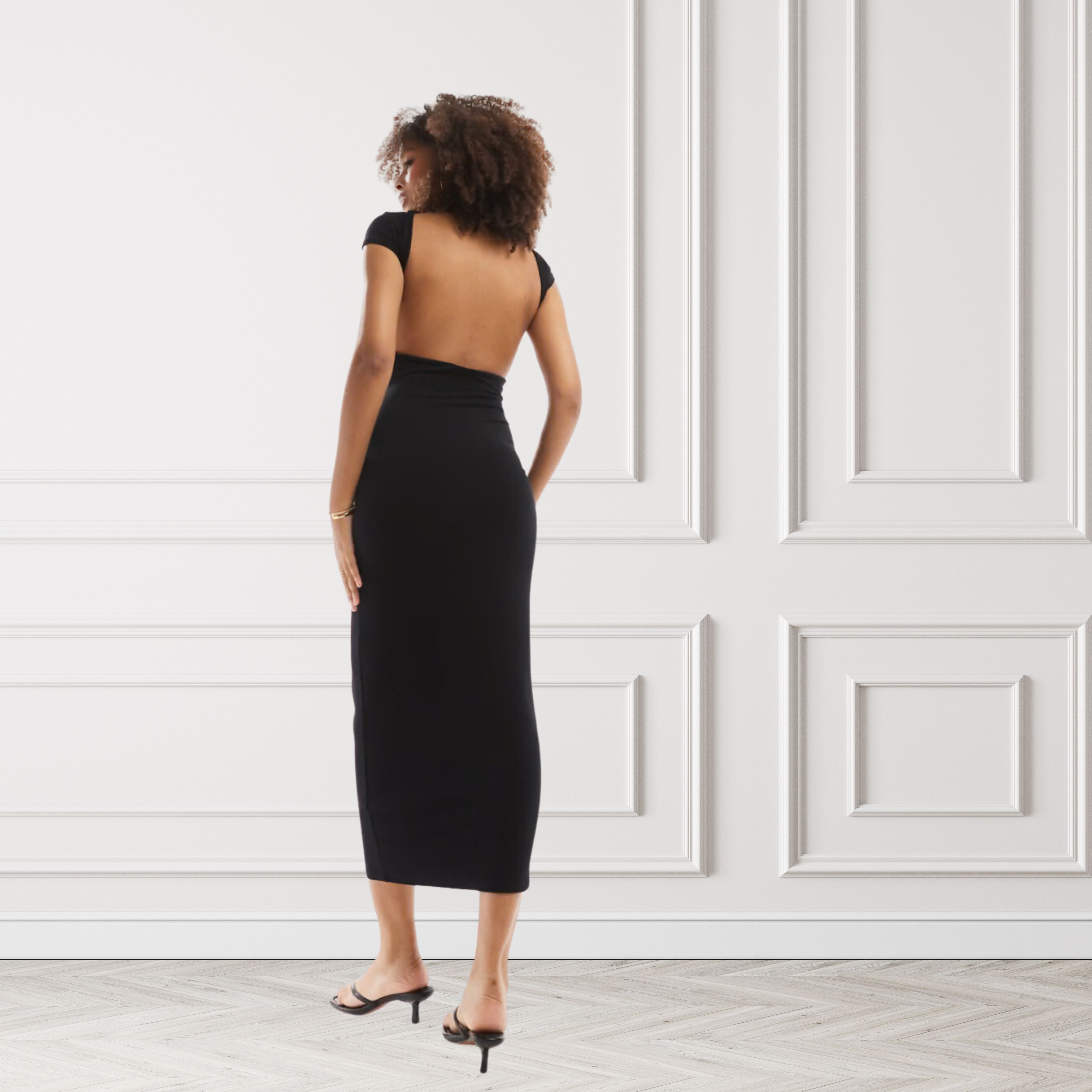Robe noir dos nue  Asos design