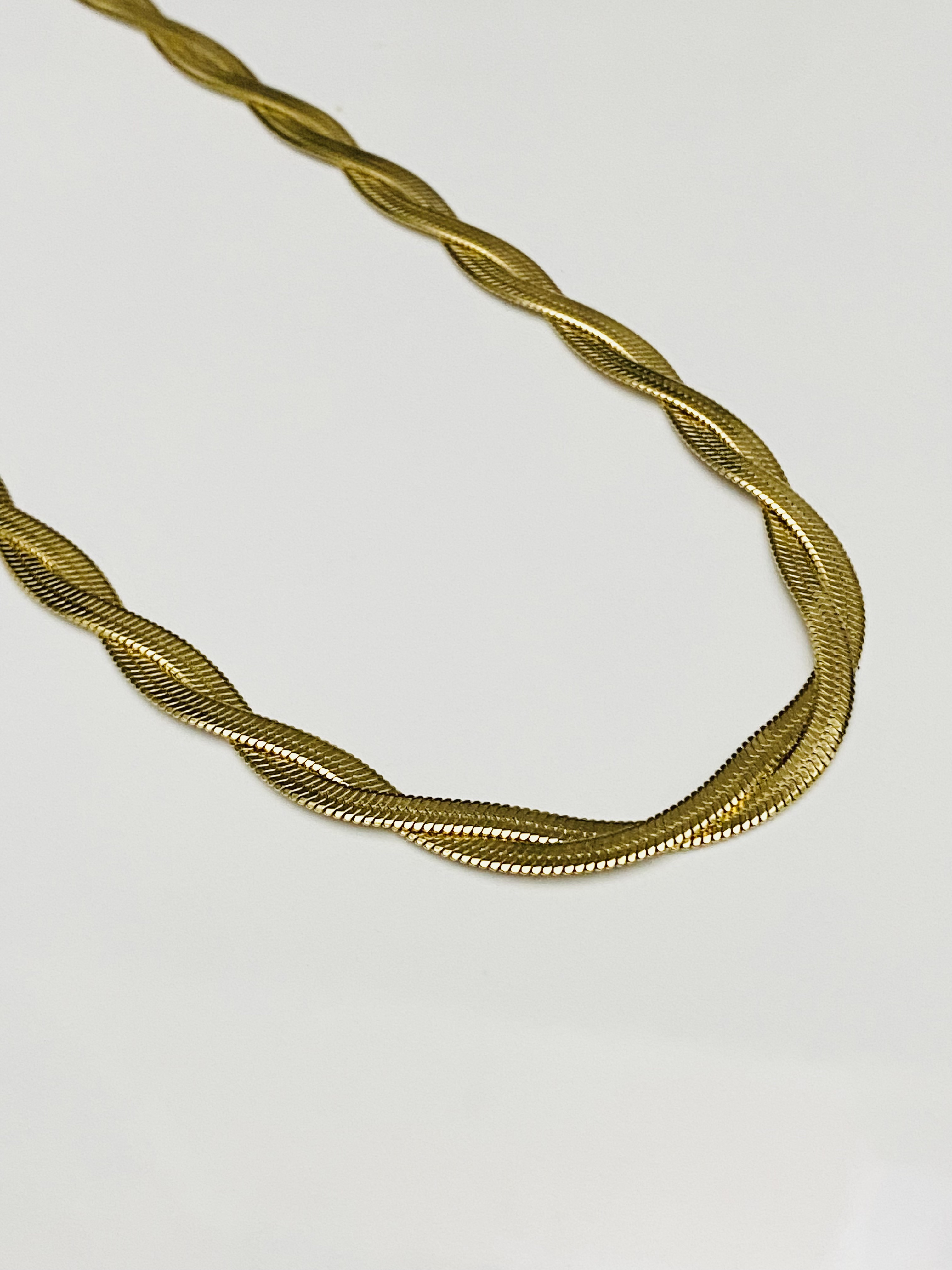Collier ra le cou torsadé en acier inoxydable 