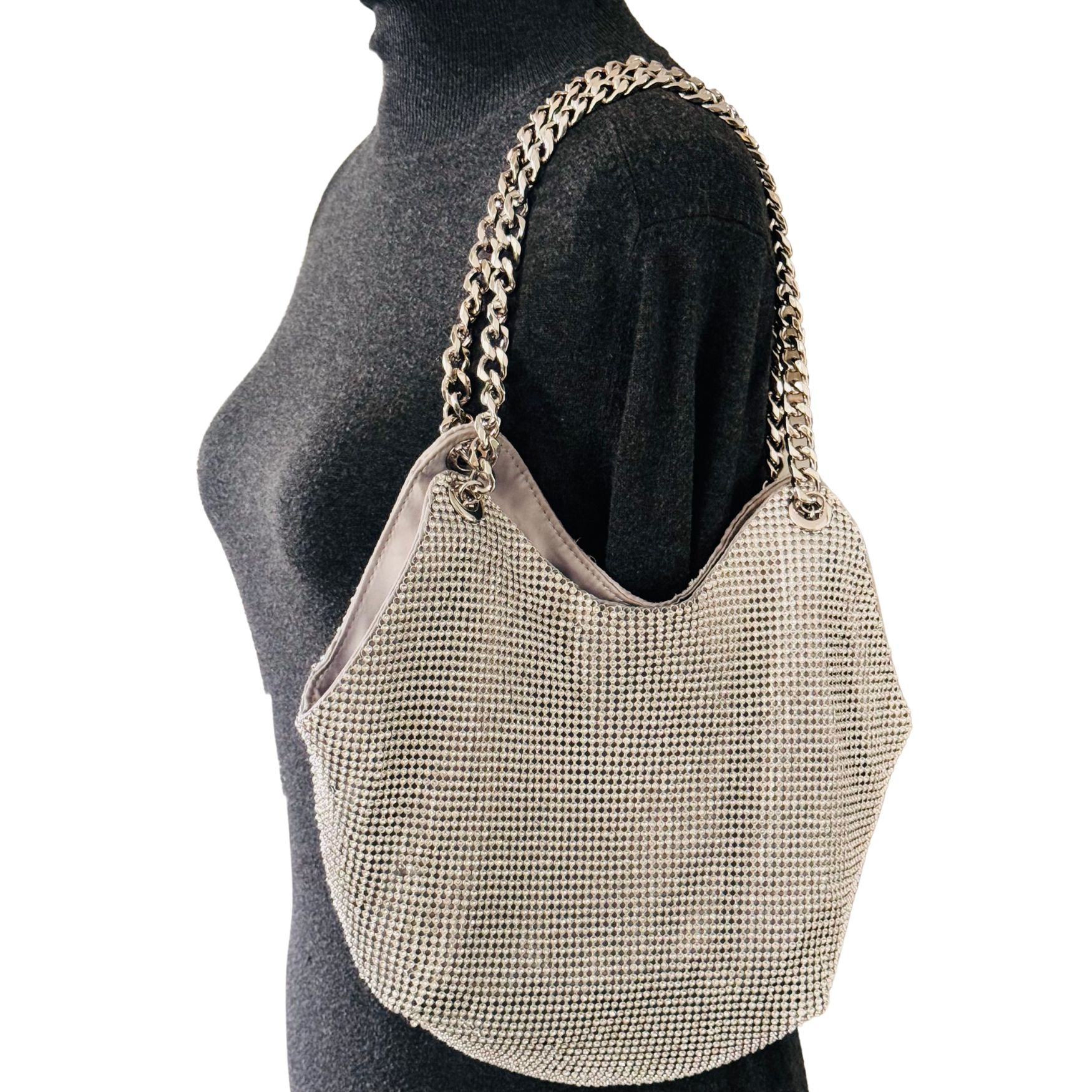 Sac Zara métallique strass