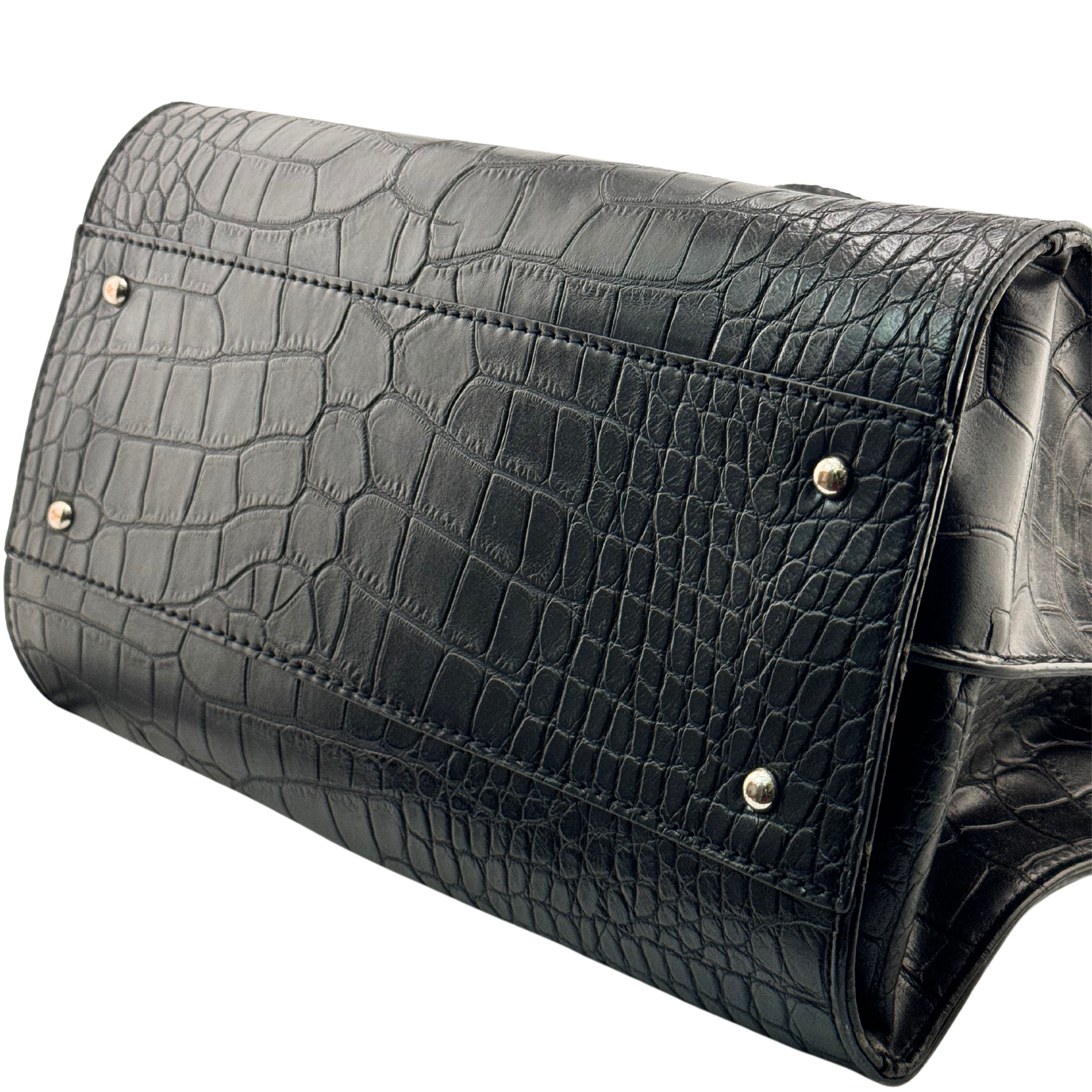 Sac Guess effet crocodile grand modèle 