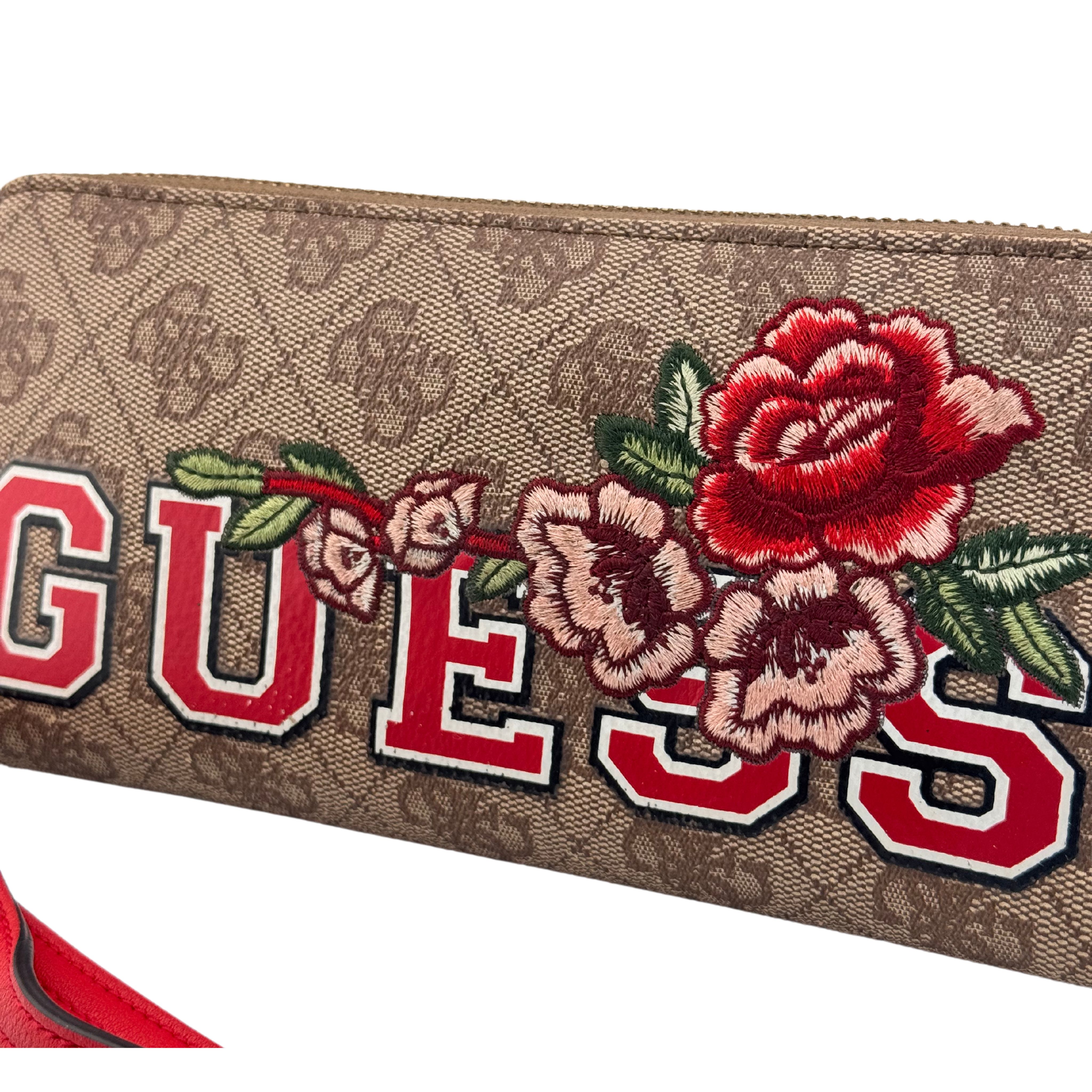 Portefeuille Guess brodé 