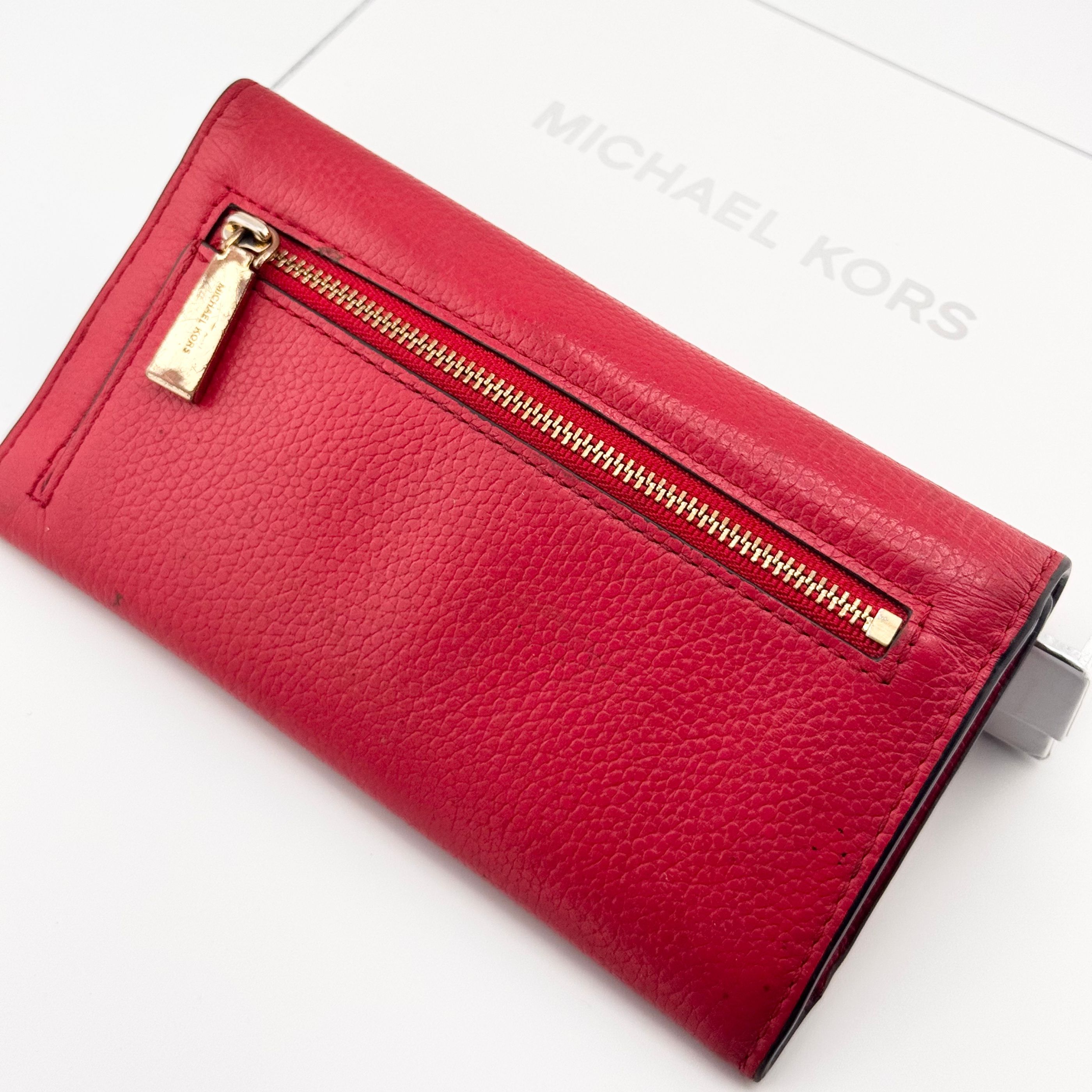 Portefeuille Michael Kors rouge 