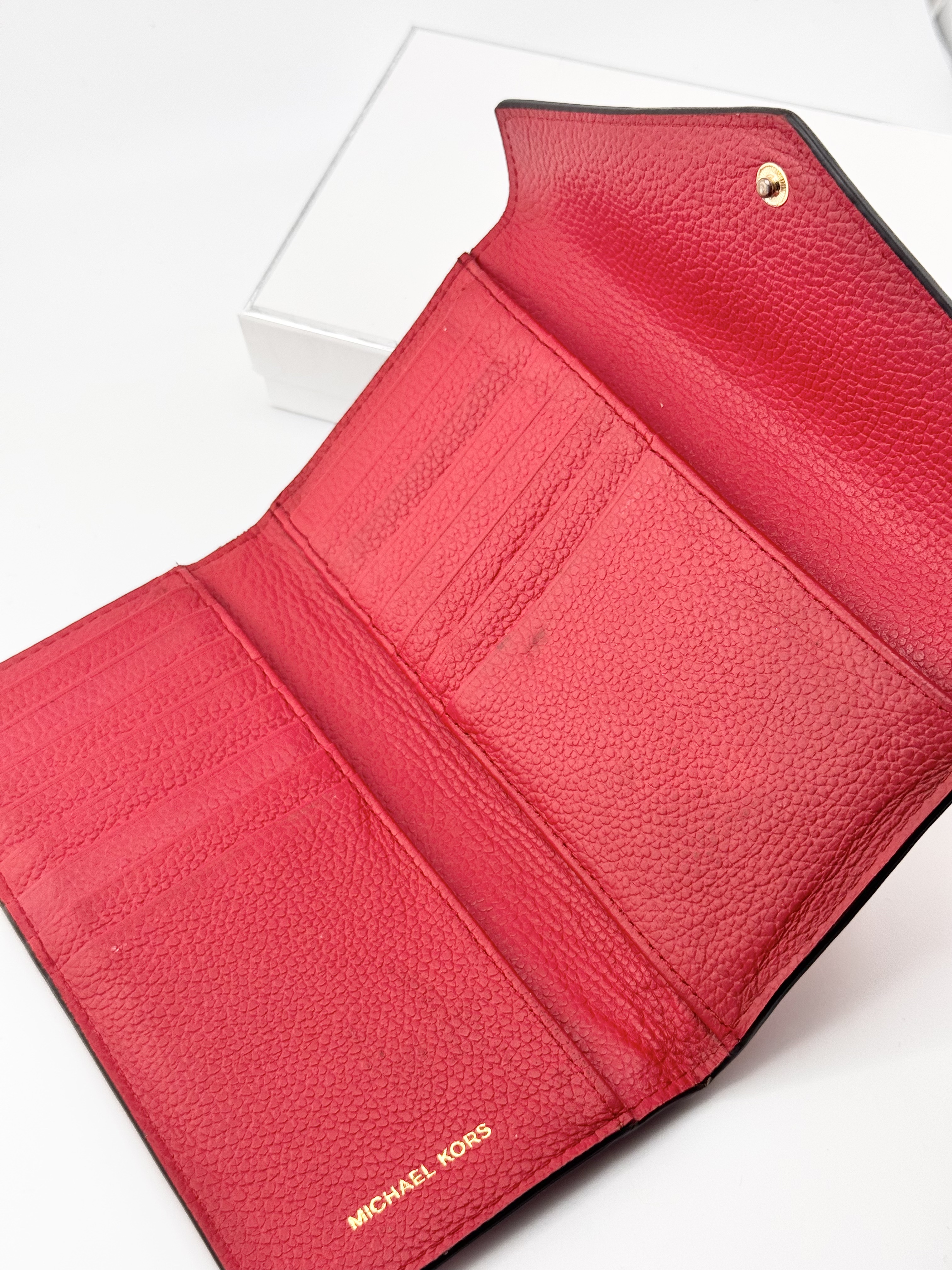 Portefeuille Michael Kors rouge 