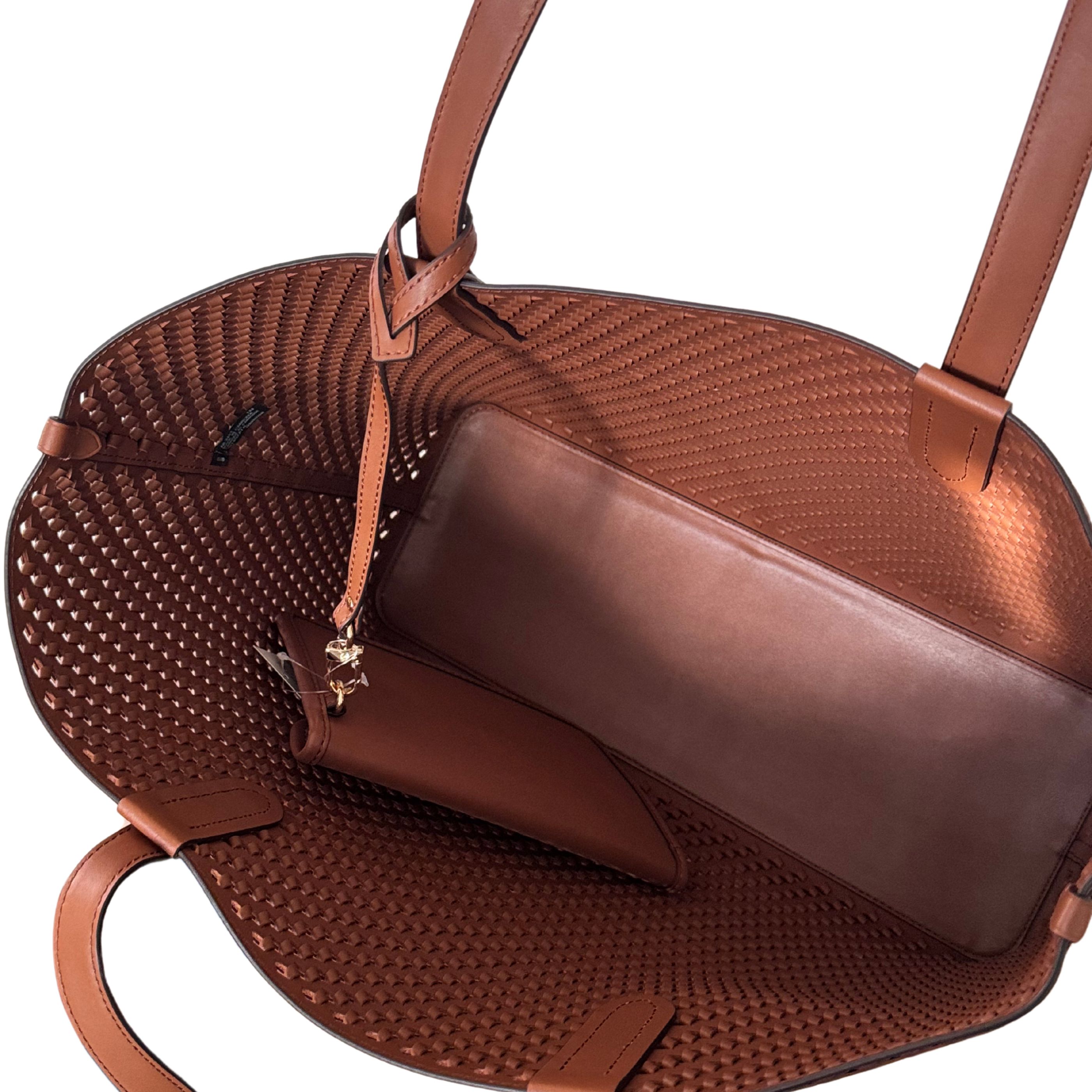 Sac à main Michael Kors en cuir tressé