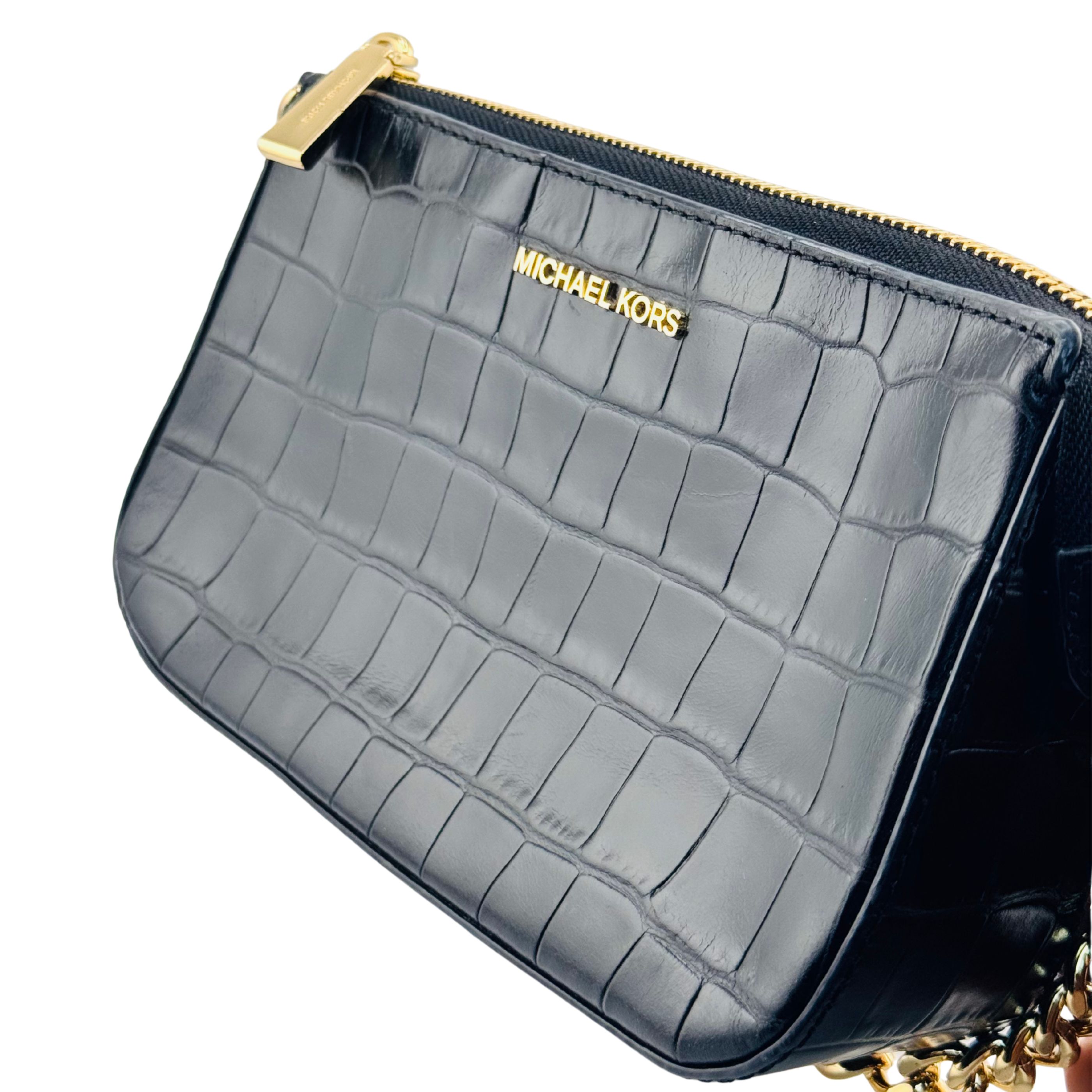 Sac à main Michael Kors cuir effet peau de crocodile