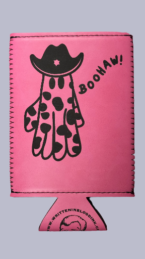 12 oz Slim Can Koozie "BooHaw!"