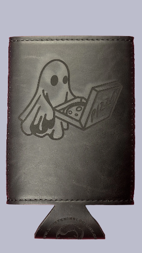 12 oz Slim Can Koozie "Pizza Ghost"