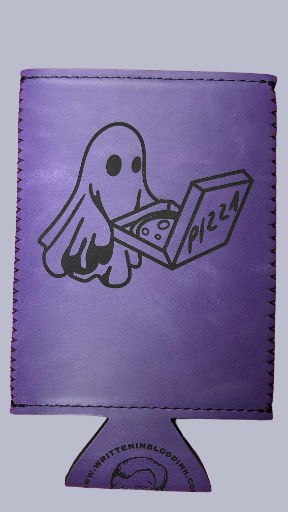 12 oz Slim Can Koozie "Pizza Ghost"