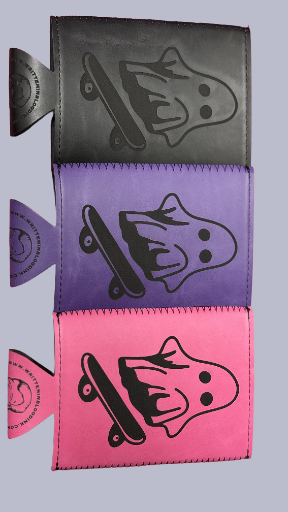 12 oz Slim Can Coozie "Skate Boarding Ghost"