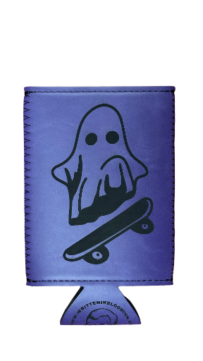 12 oz Slim Can Coozie "Skate Boarding Ghost"