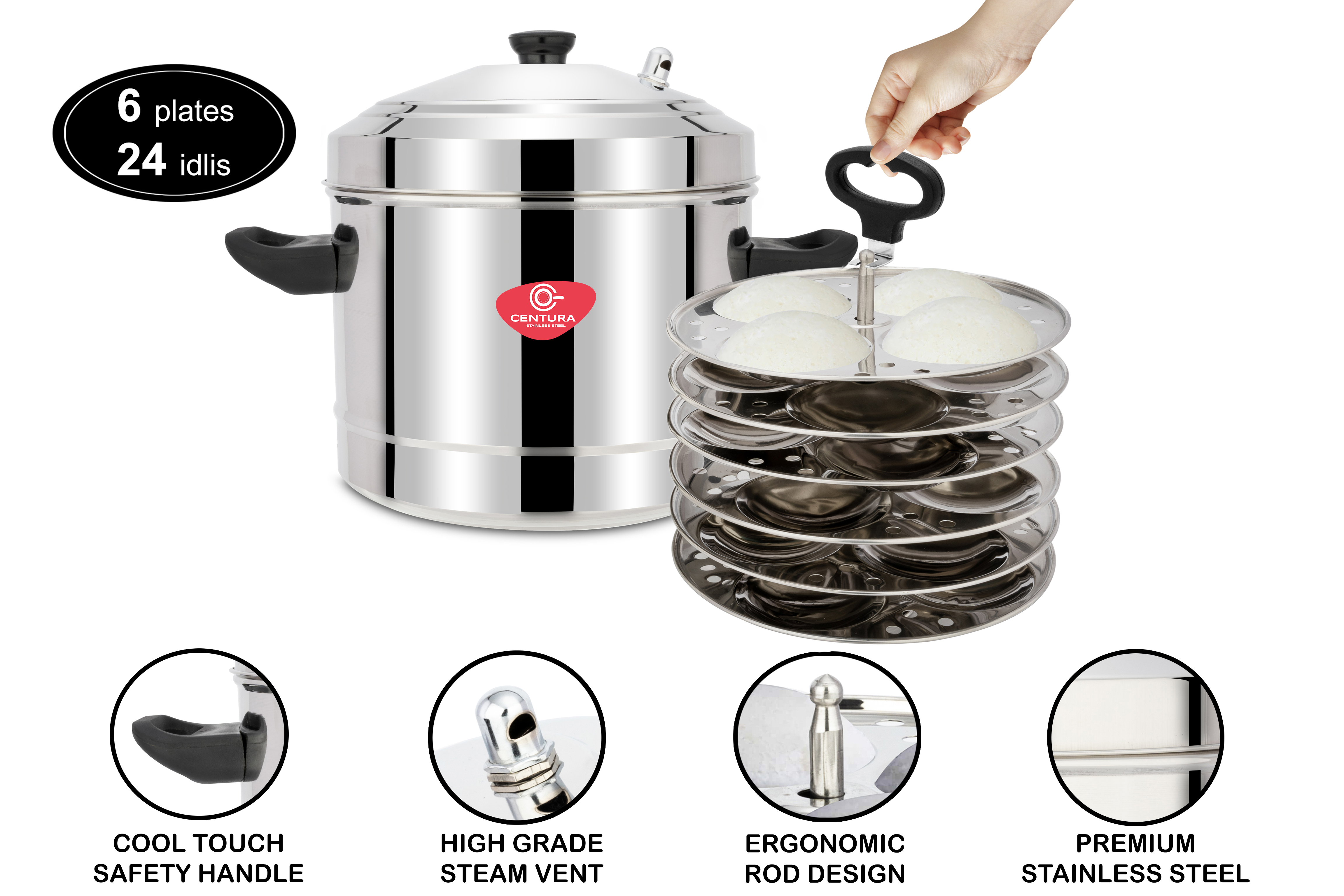 Classic Idli Maker (6 Plate)