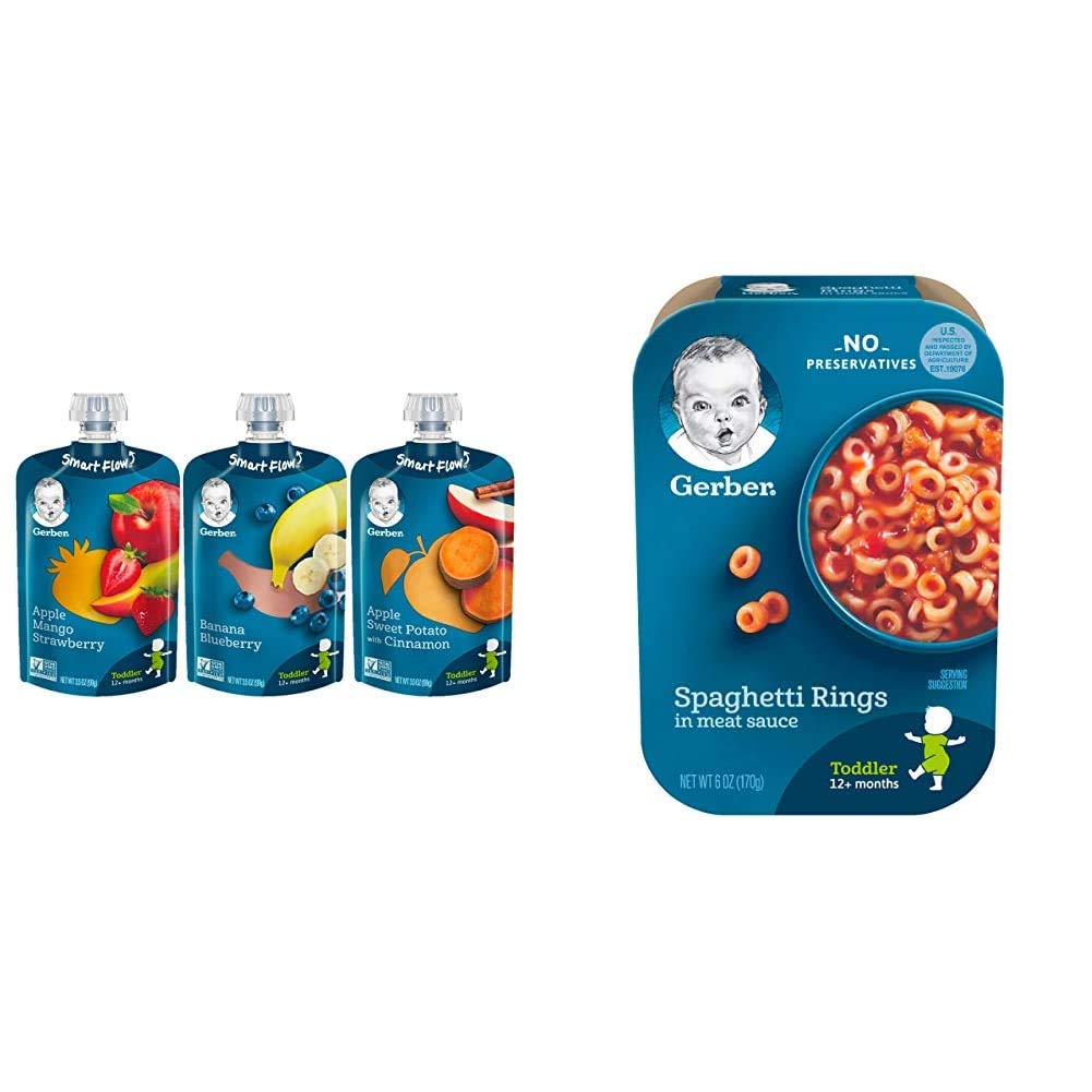 Gerber Assorted Fruit Toddler Pouch Variety Pack (Pack of 18)
