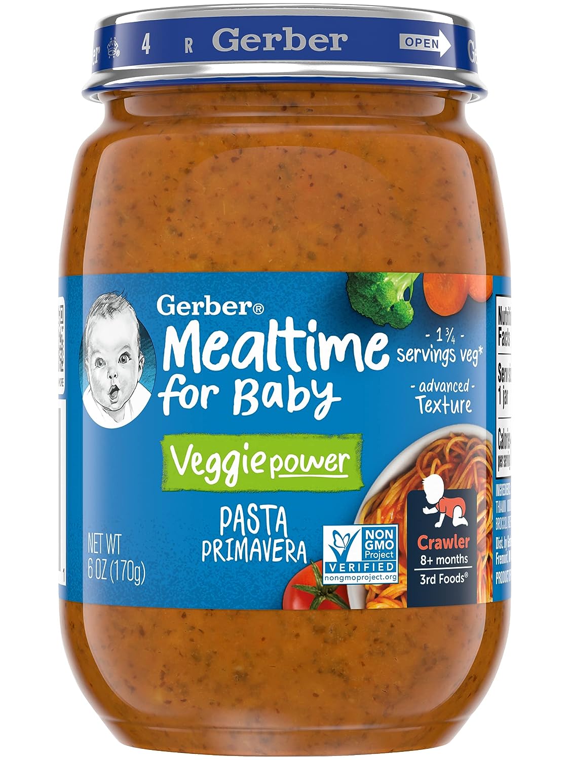Gerber 3rd Foods Mealtime for Baby Veggie Power Baby Food Jar