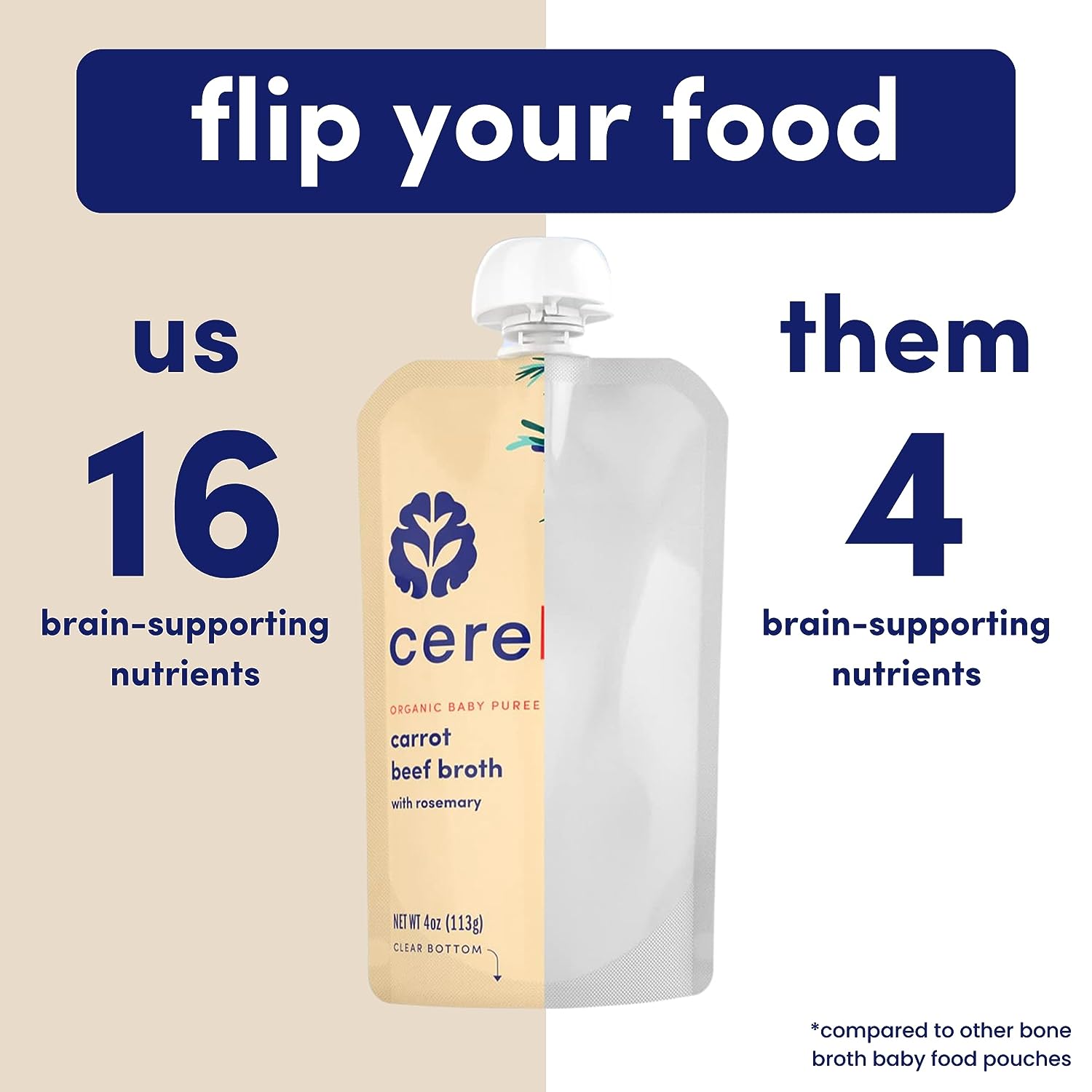  Cerebelly Organic Carrot Rosemary & Beef Bone Broth Puree