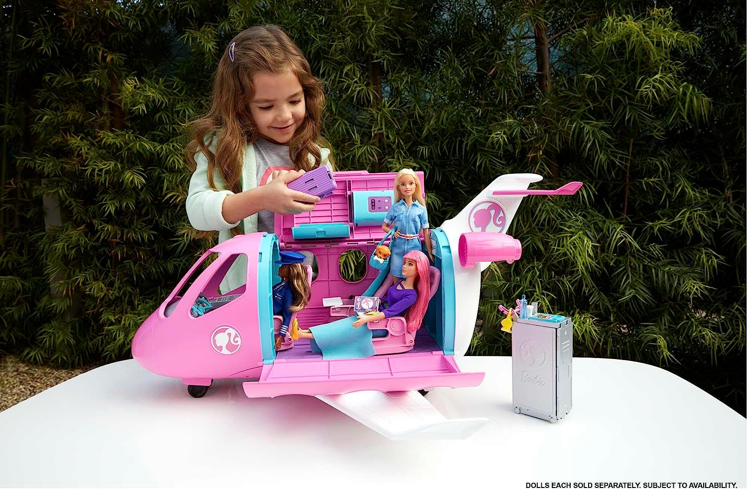  Barbie Airplane Playset Dreamplane with 15+ Accessories Including Puppy, Snack Cart, Reclining Seats and More 