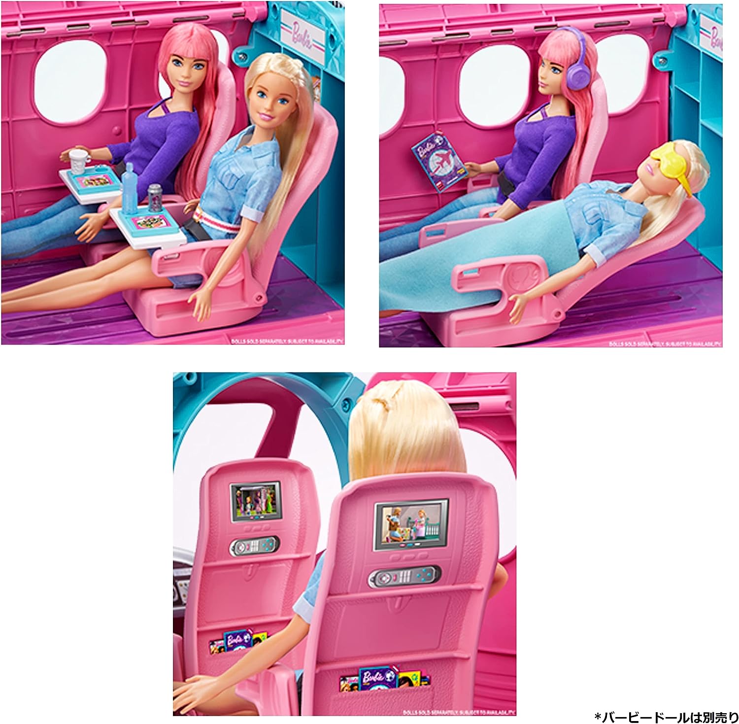  Barbie Airplane Playset Dreamplane with 15+ Accessories Including Puppy, Snack Cart, Reclining Seats and More 