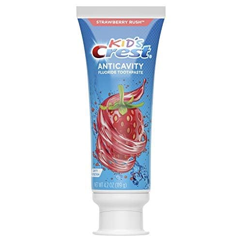 Crest Kid's Cavity Protection Fluoride Toothpaste, Strawberry Rush, 4.2 Ounce (Pack of 3)